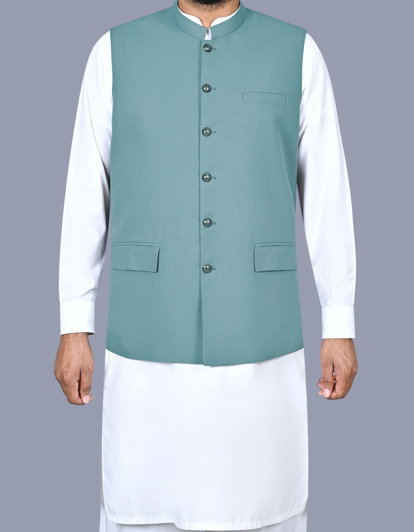 M Grey Texture Smart Fit Waistcoat