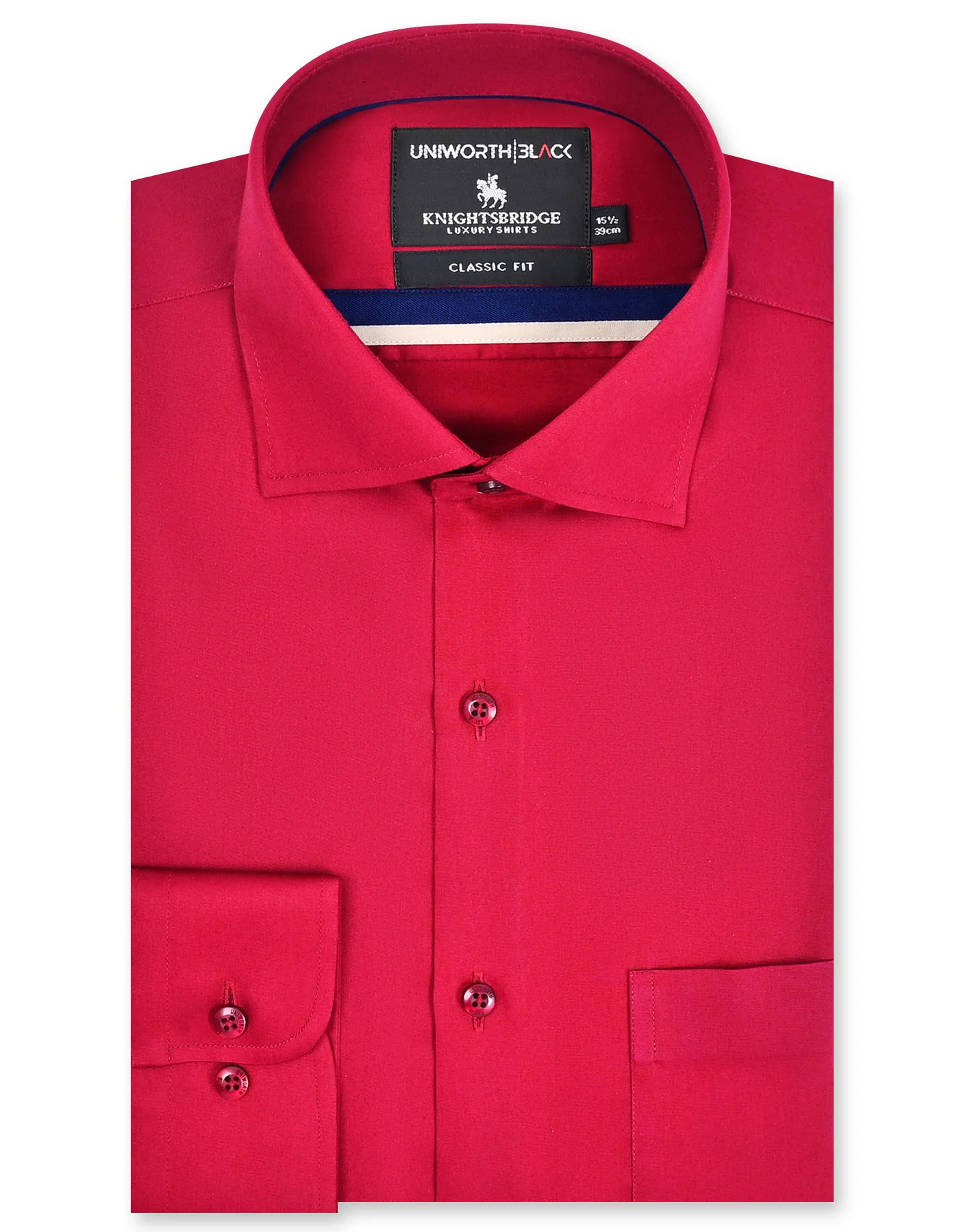 Magenta Plain Classic Fit Shirt