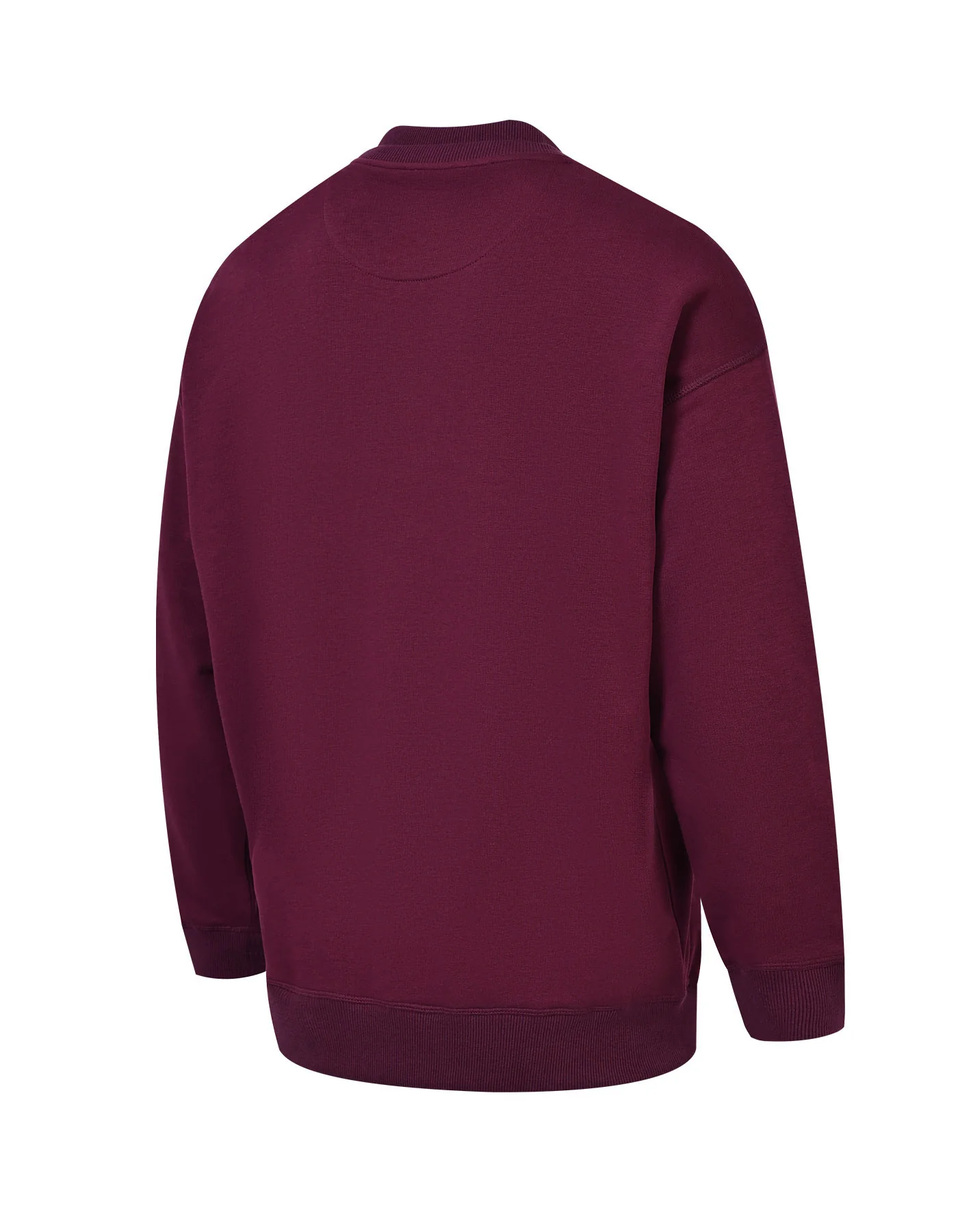 Maroon Baseball Neck Printed Performance Sweatshirt - Image 4
