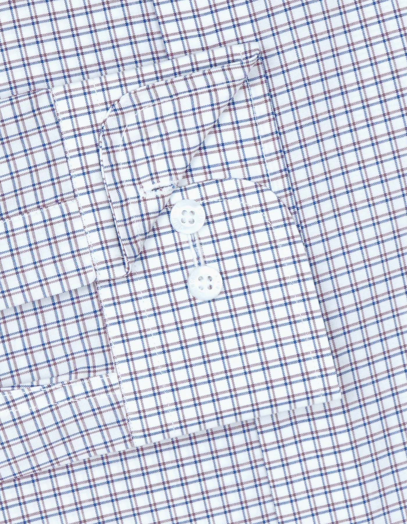 Maroon Check Smart Fit Shirt - Image 3