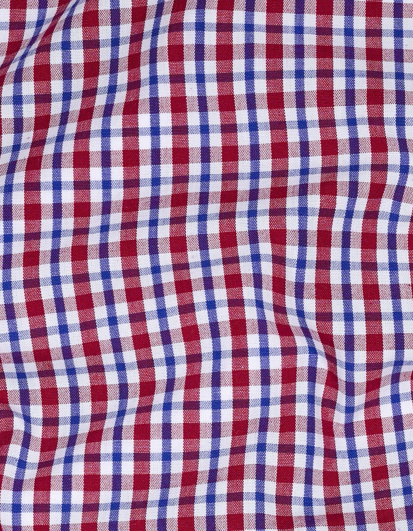 Maroon Check Tailored Smart Fit Shirt - Image 4
