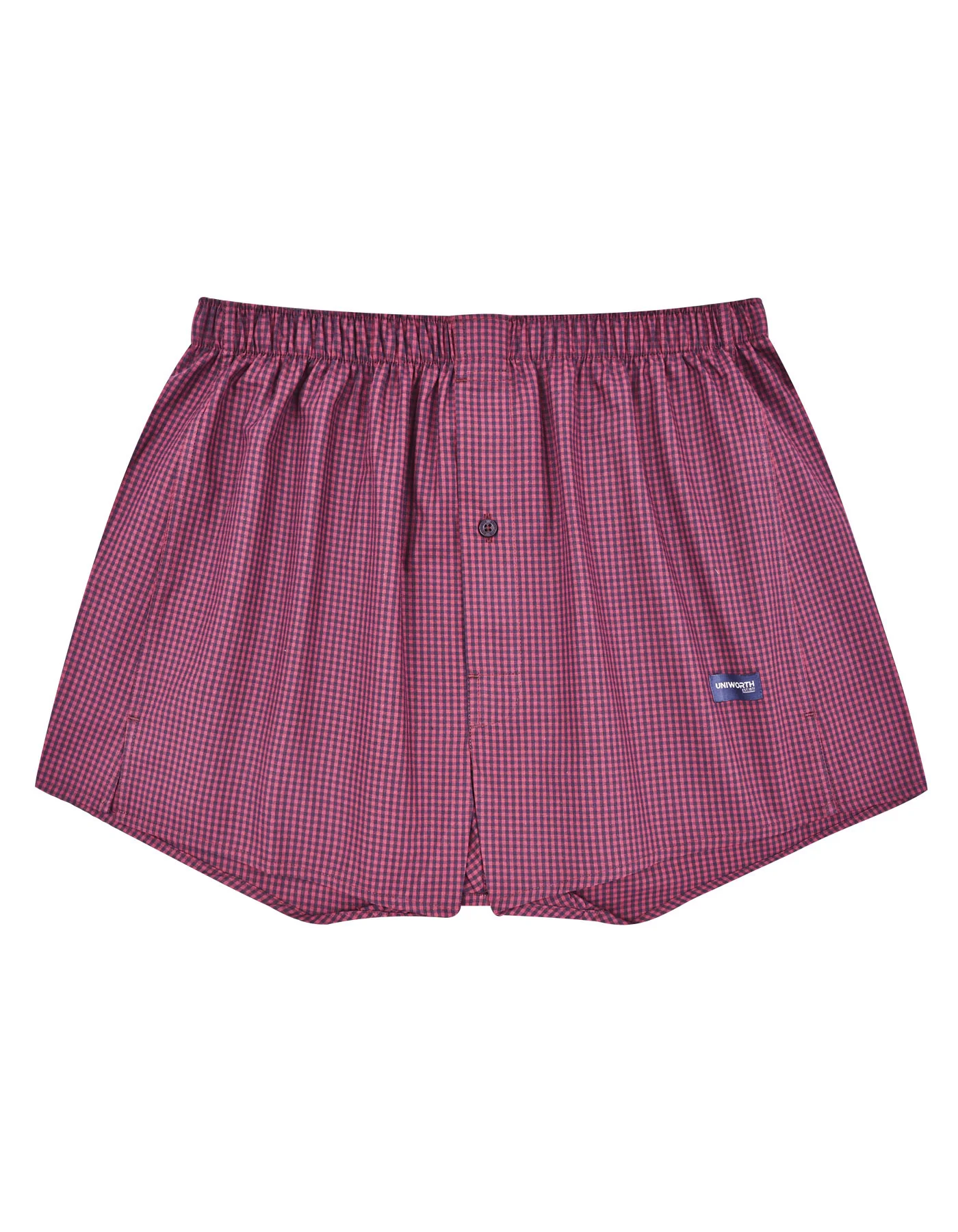 Maroon Check Woven Boxer