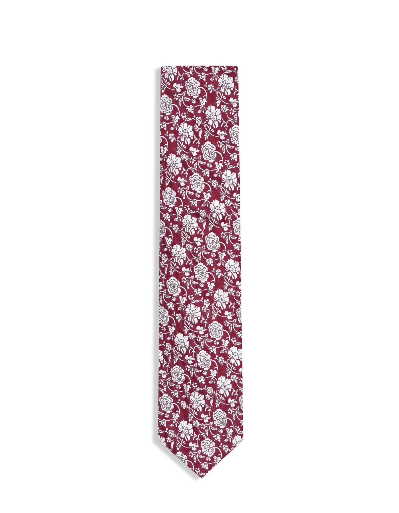 Maroon Floral Tie - Image 2