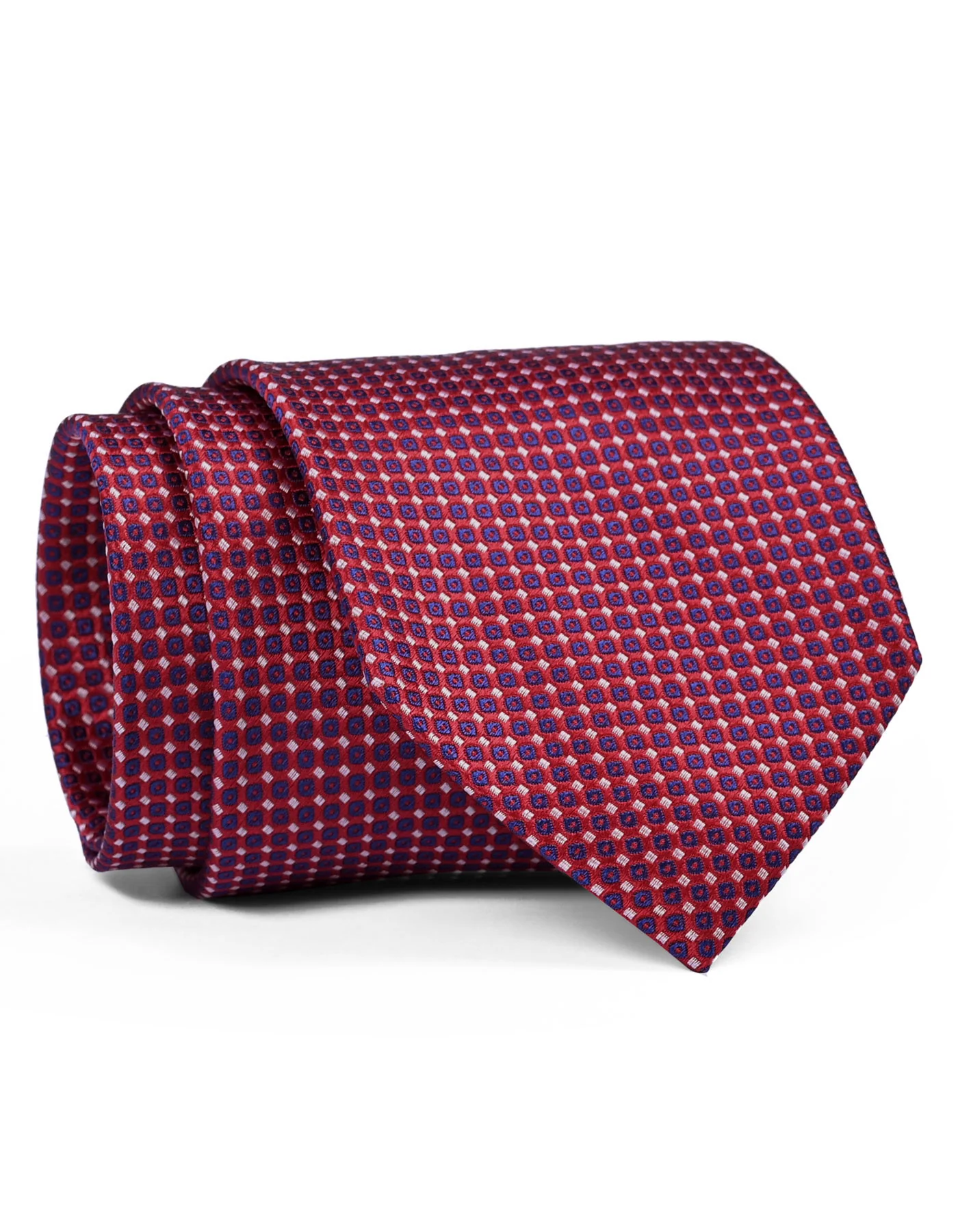 Maroon Geometric Tie