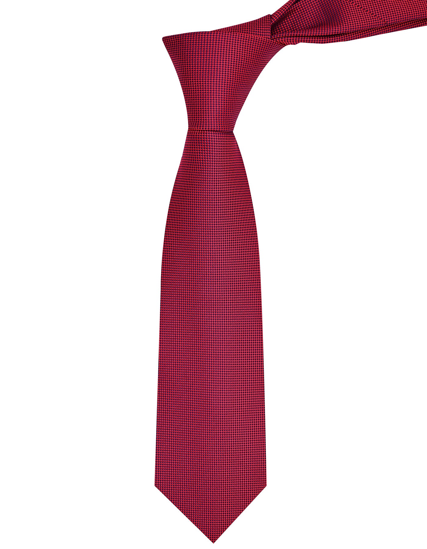 Maroon Geometric Tie - Image 2