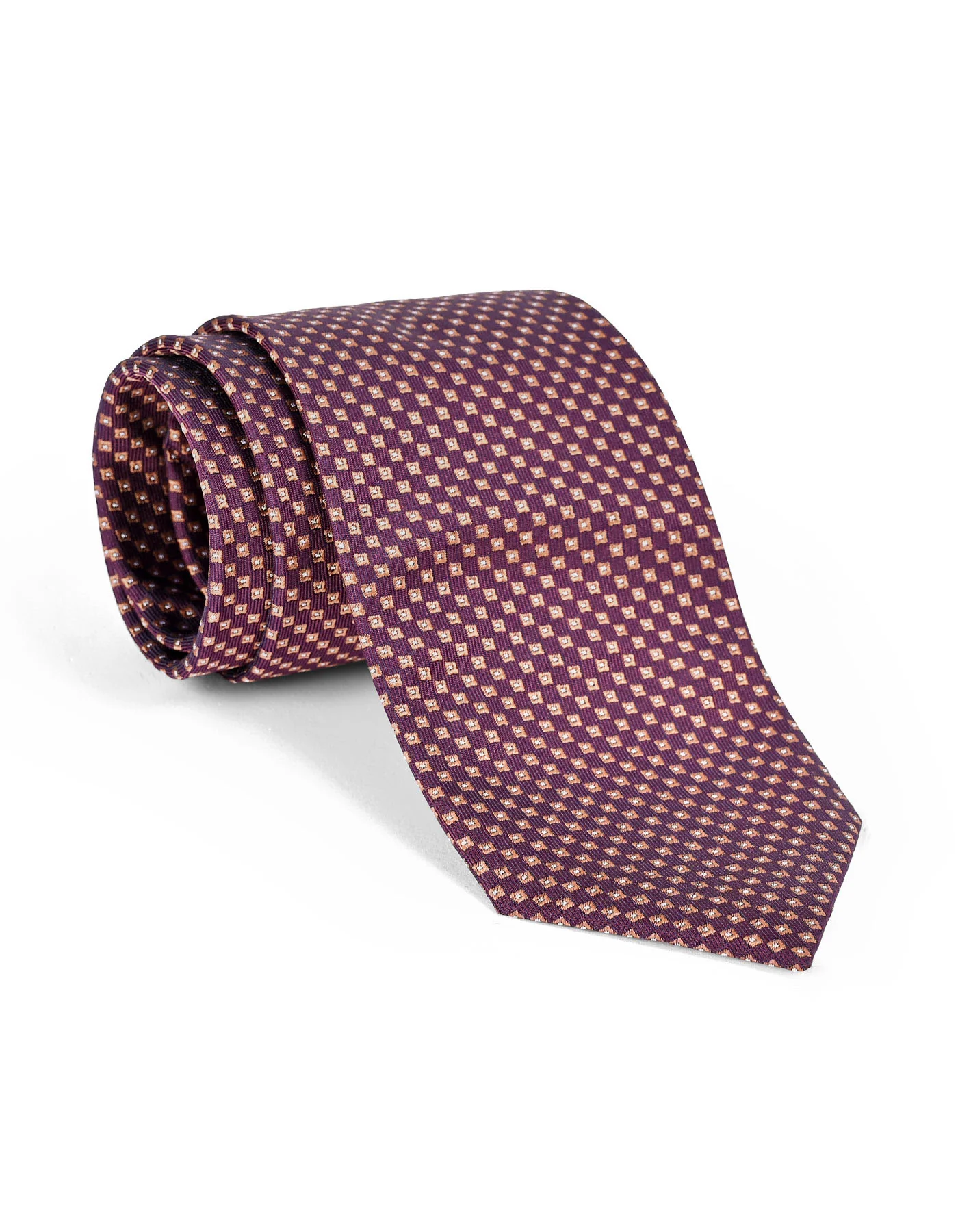 Maroon Geometric Tie
