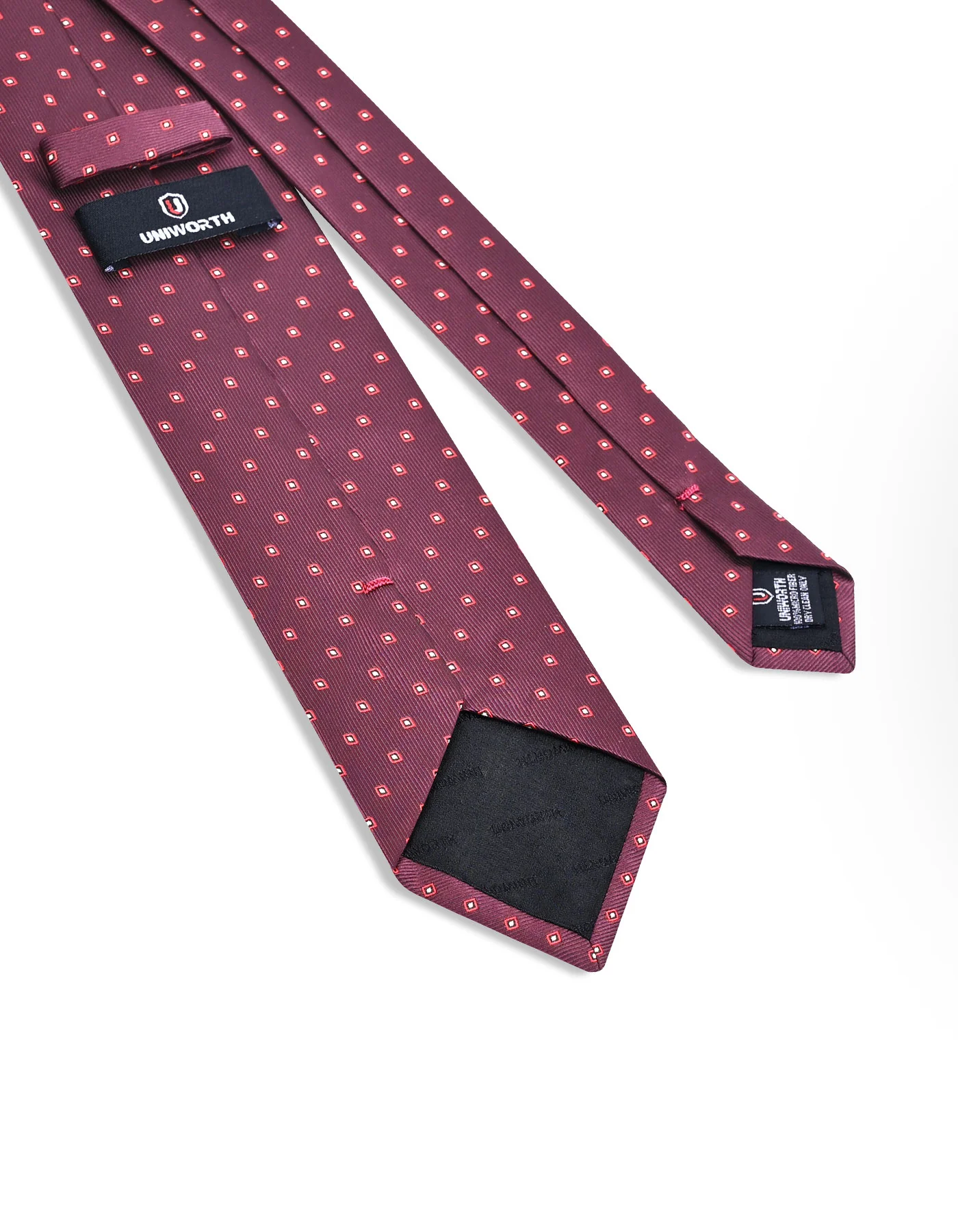 Maroon Geometric Tie - Image 3