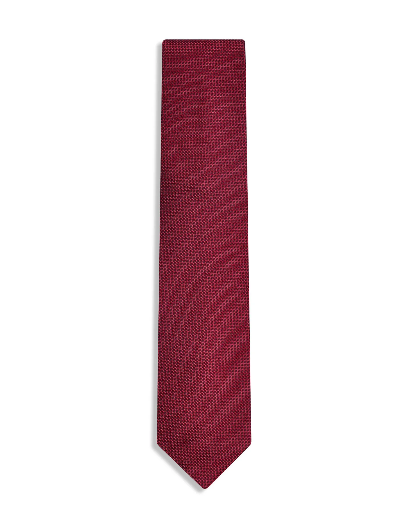 Maroon Geometric Tie - Image 2