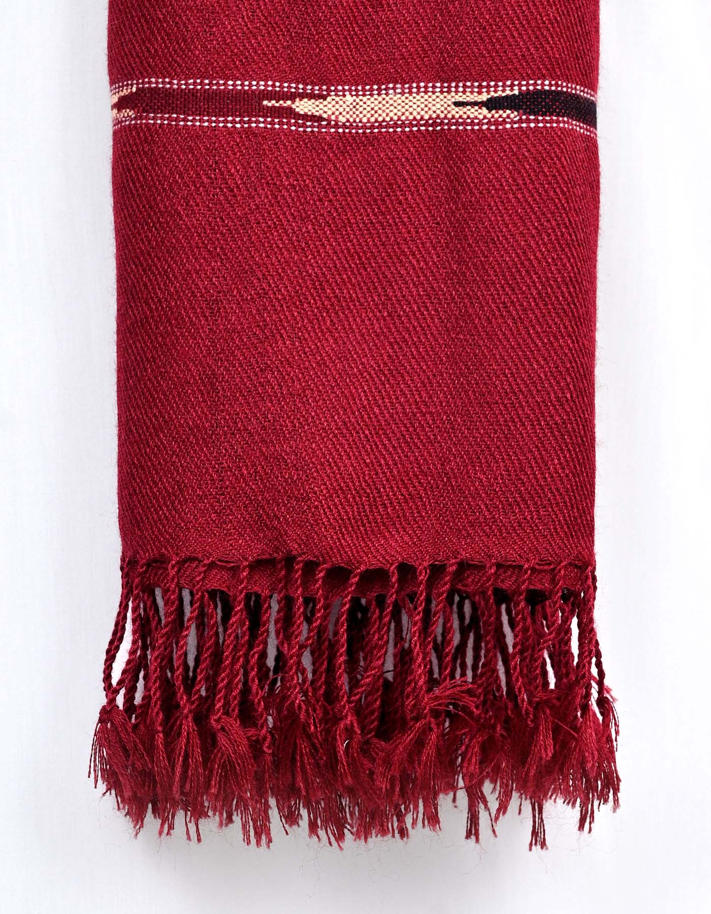 Maroon Plain 100% Acrylic Men Shawl - Image 4