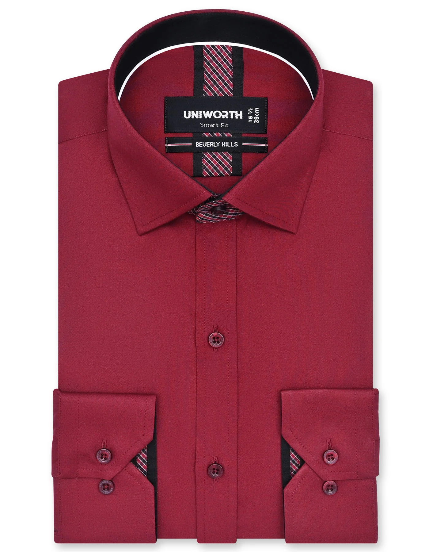 Maroon Plain Classic Fit Shirt