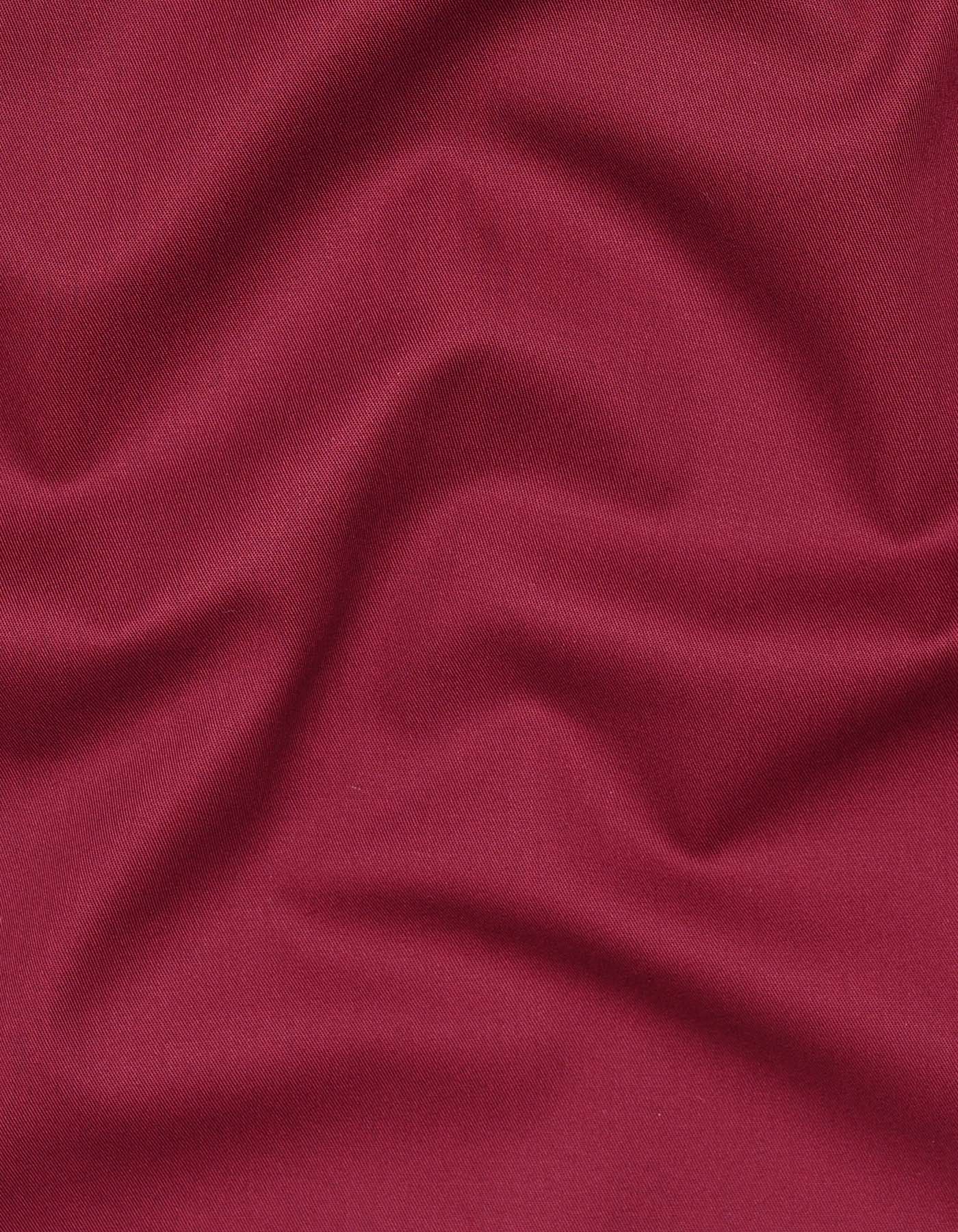 Maroon Plain Classic Fit Shirt - Image 4