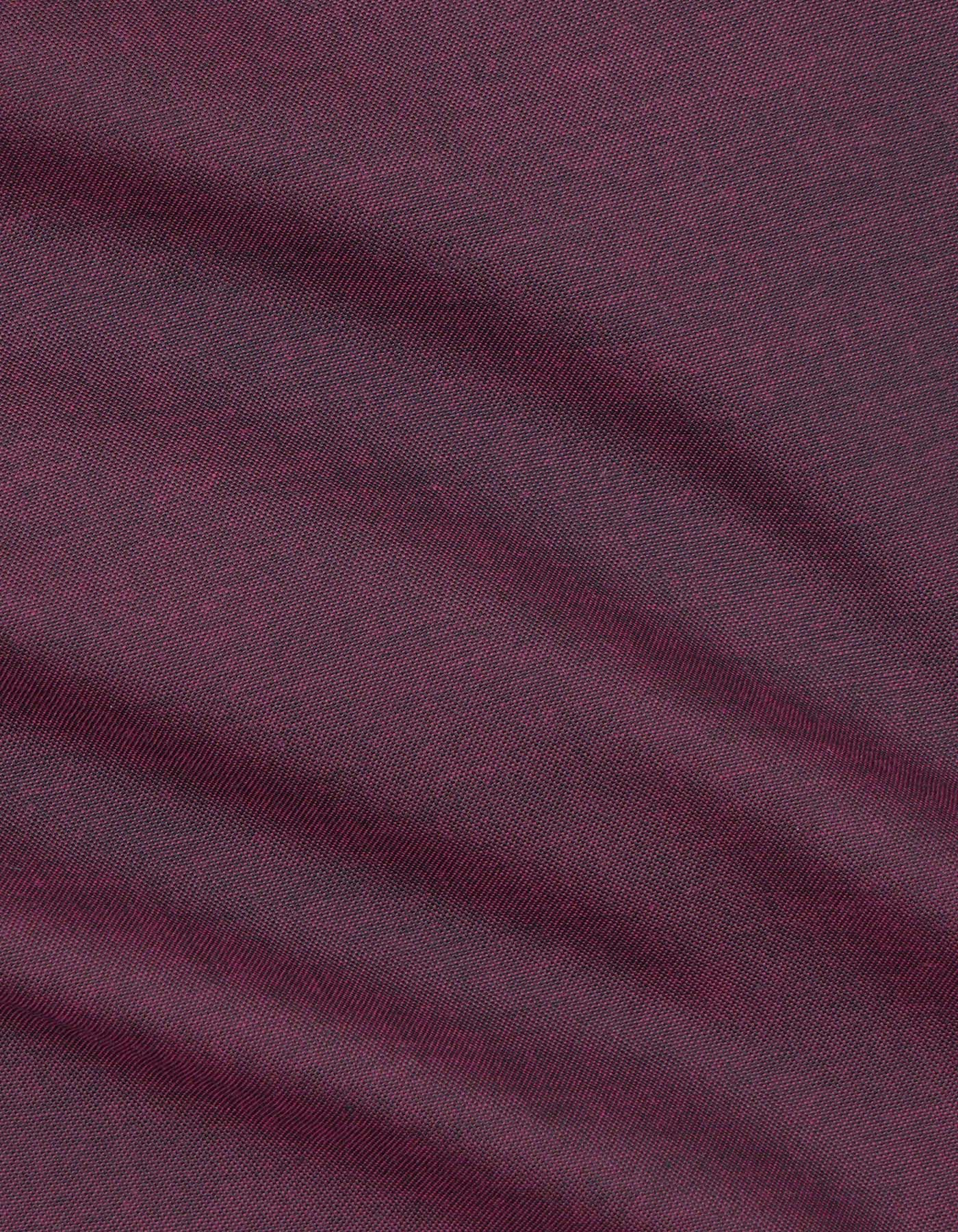 Maroon Plain Classic Fit Shirt - Image 4