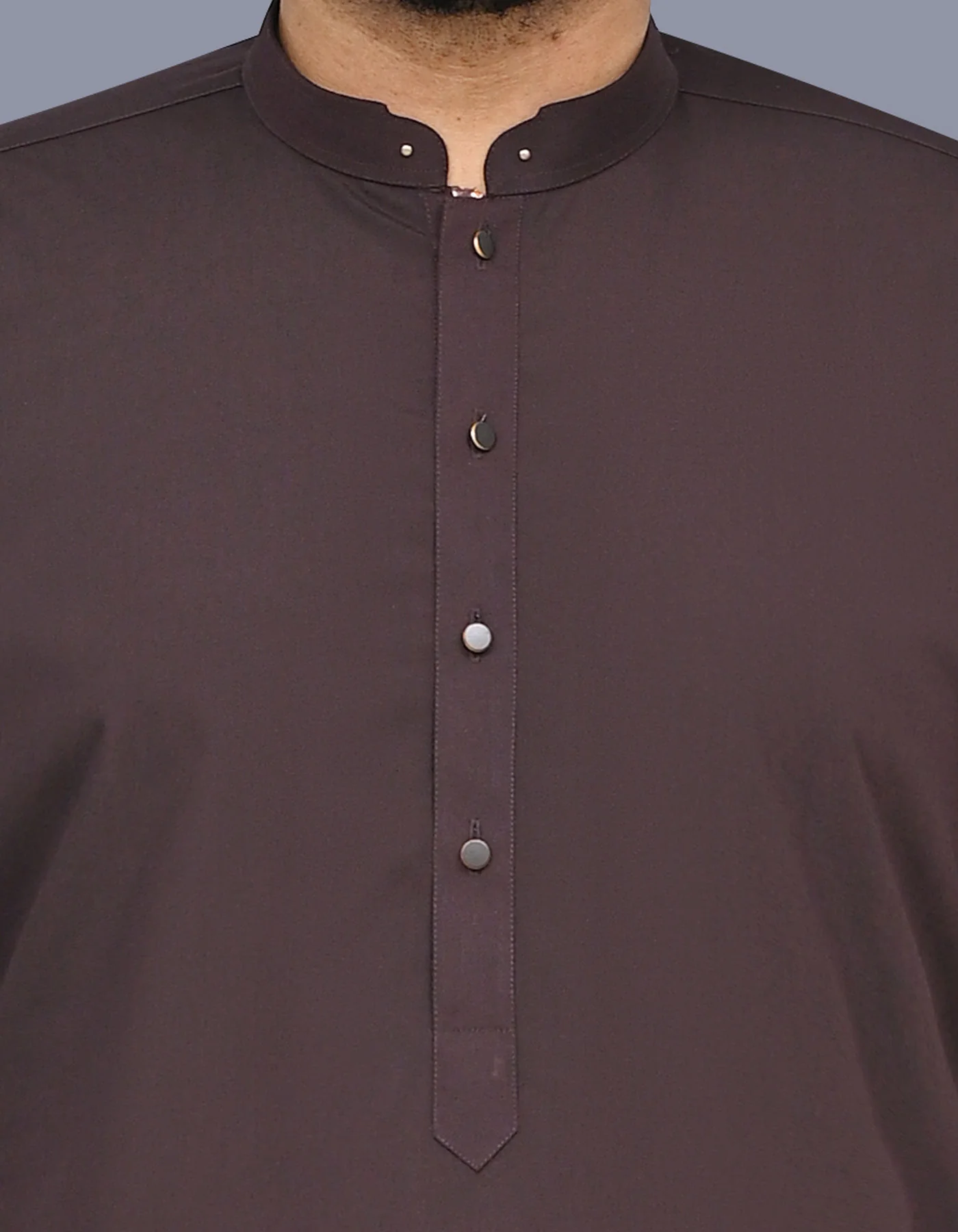 Maroon Plain Kameez Shalwar - Image 2