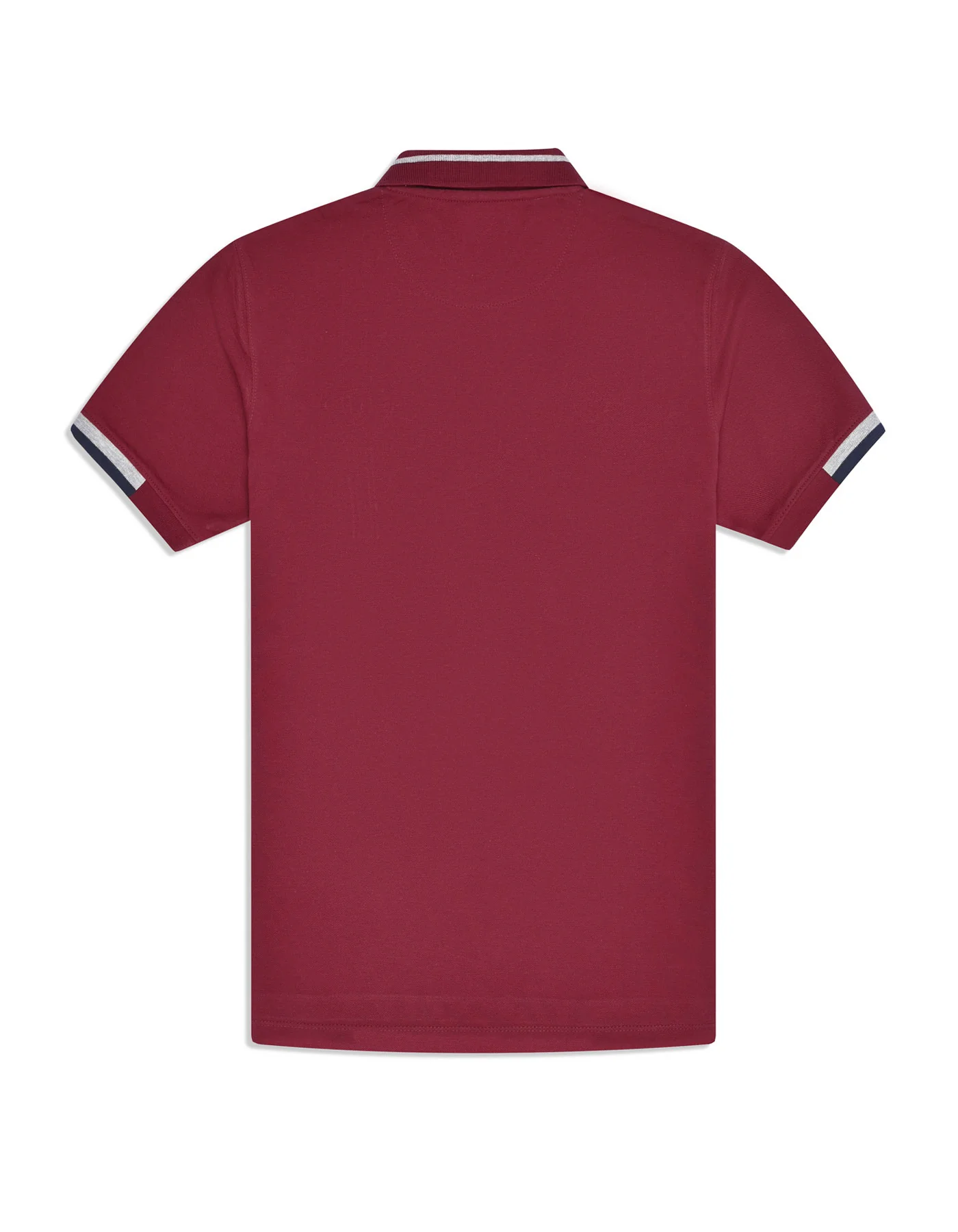 Maroon Plain Pique Polo Shirt - Image 5