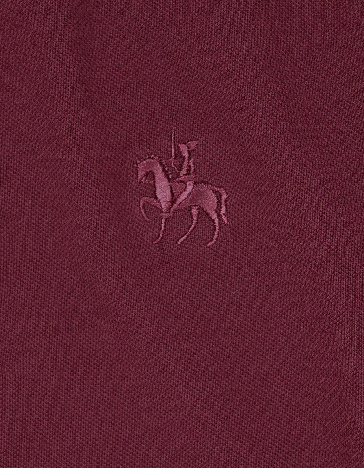 Maroon Plain Pique Polo Shirt - Image 4