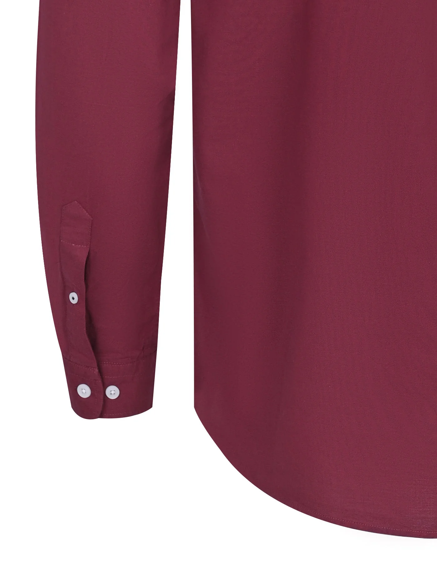Maroon Plain Regular Fit Casual Shirt - Image 6