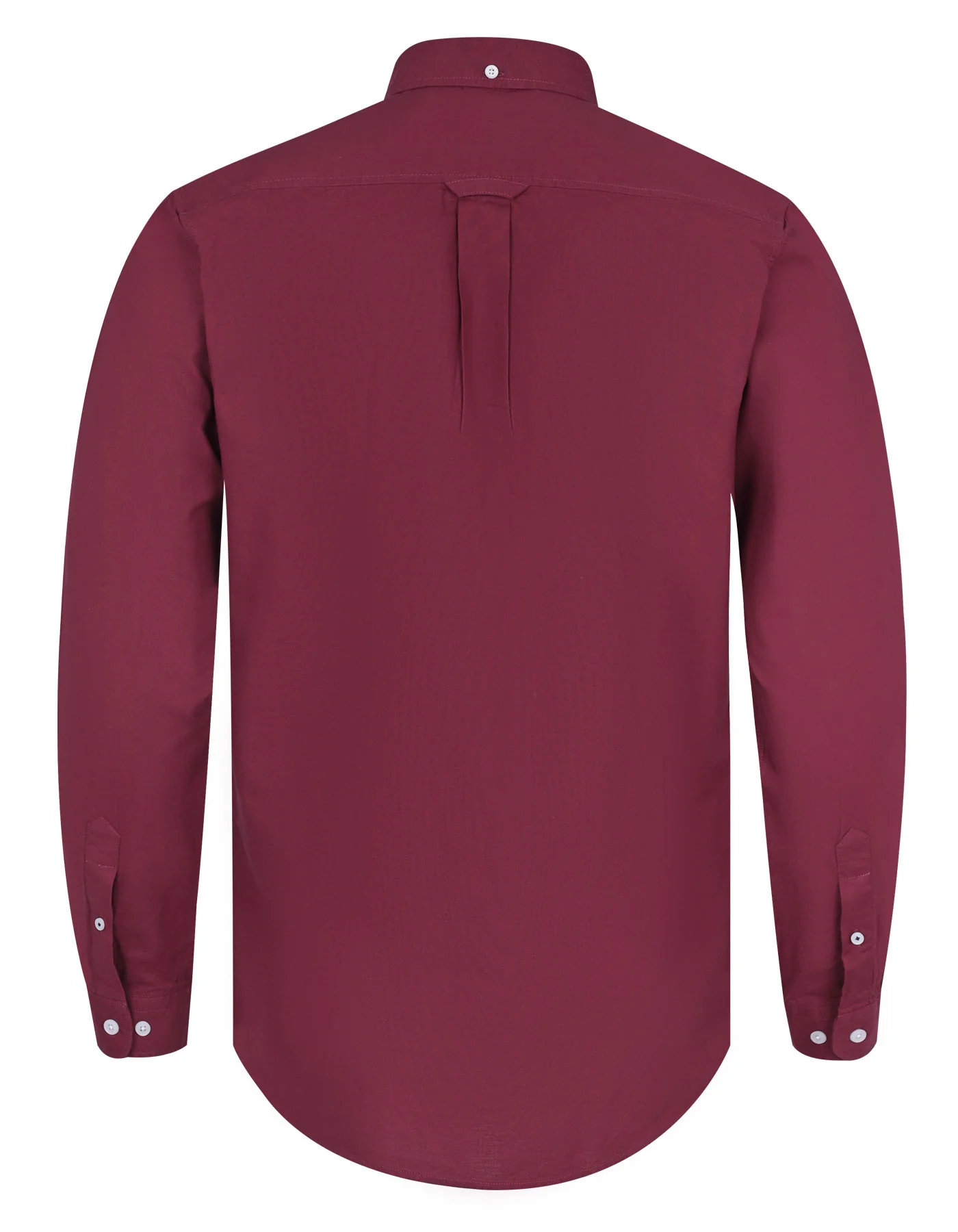Maroon Plain Regular Fit Casual Shirt - Image 8