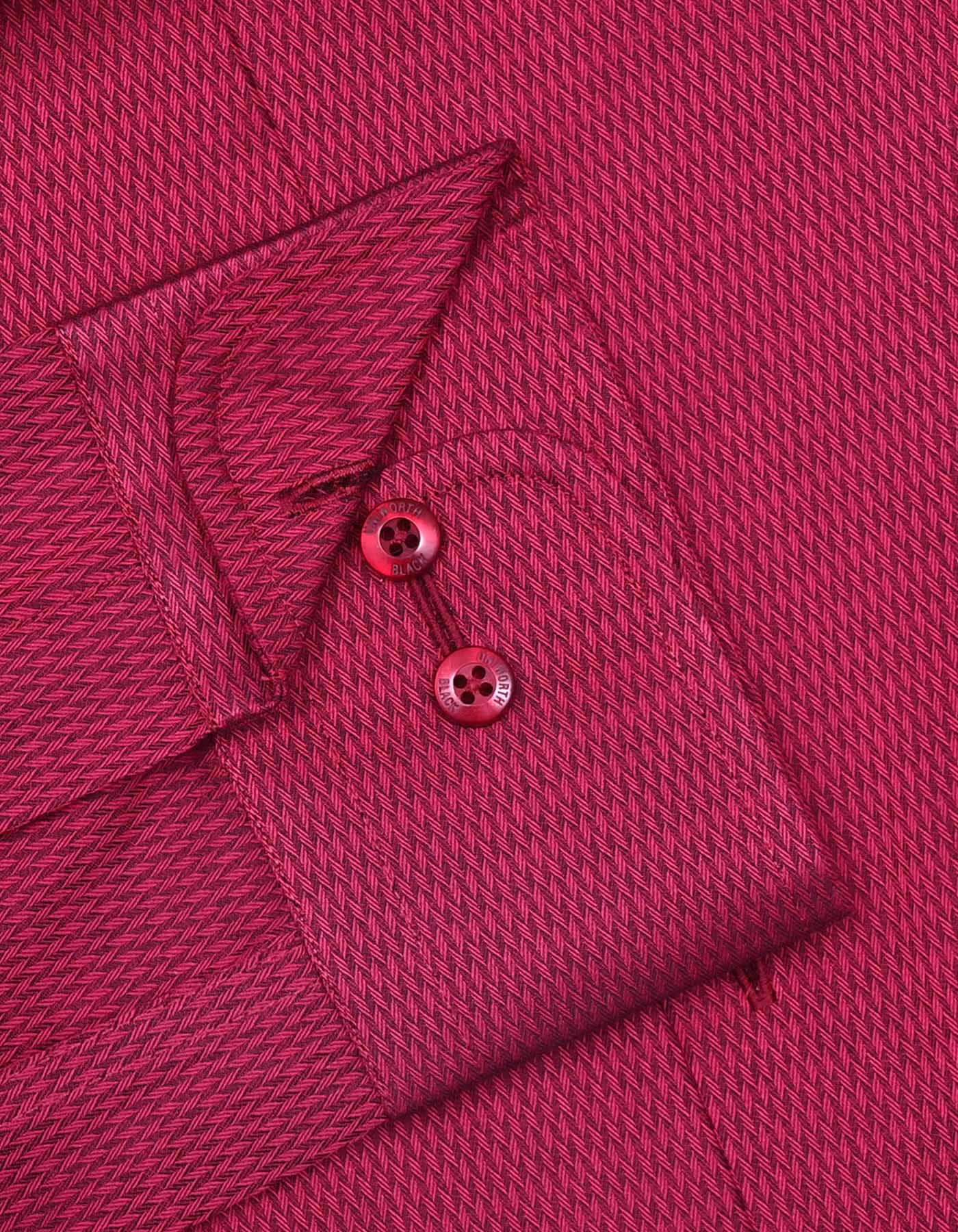 Maroon Self Classic Fit Shirt - Image 3