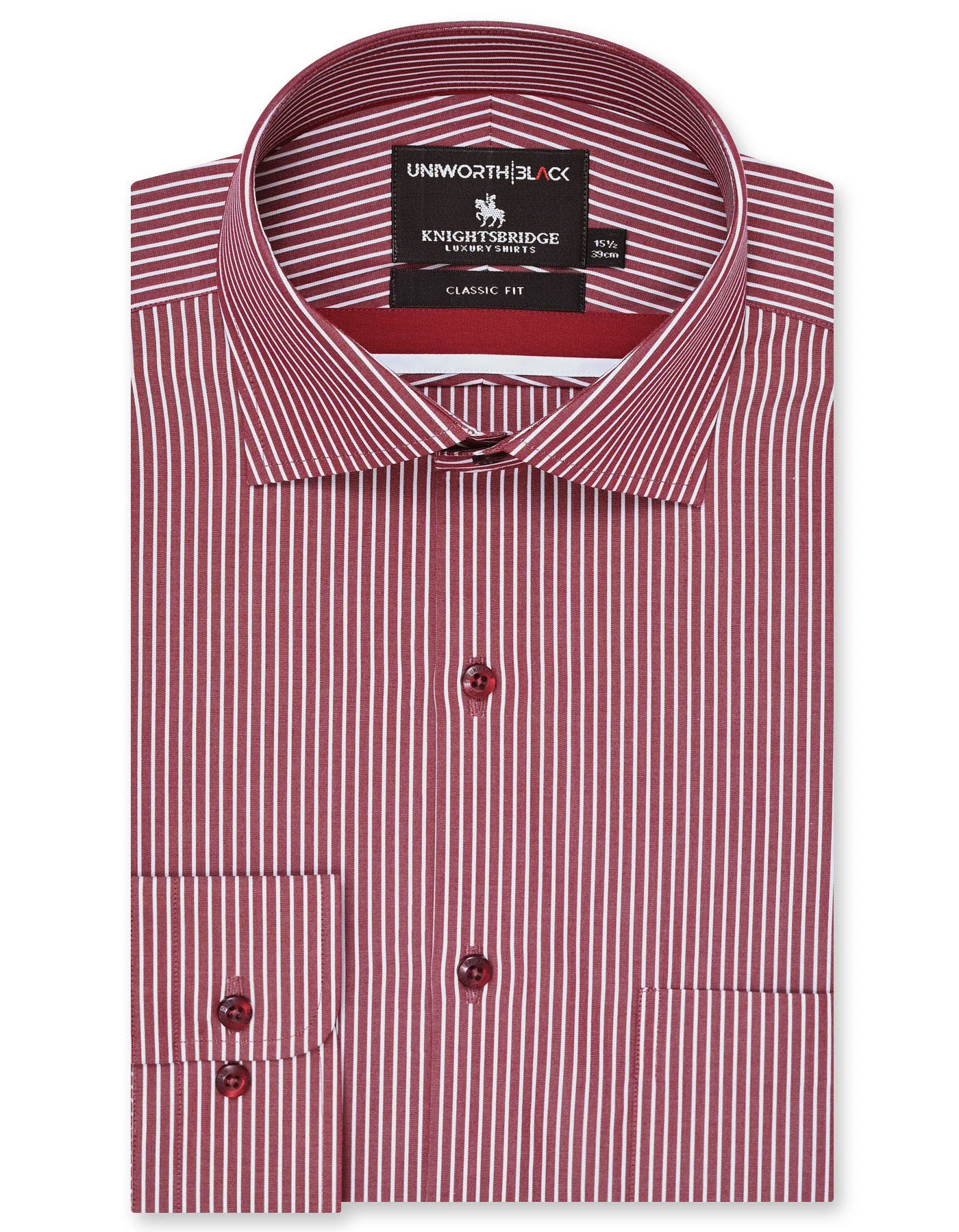 Maroon Stripe Classic Fit Shirt