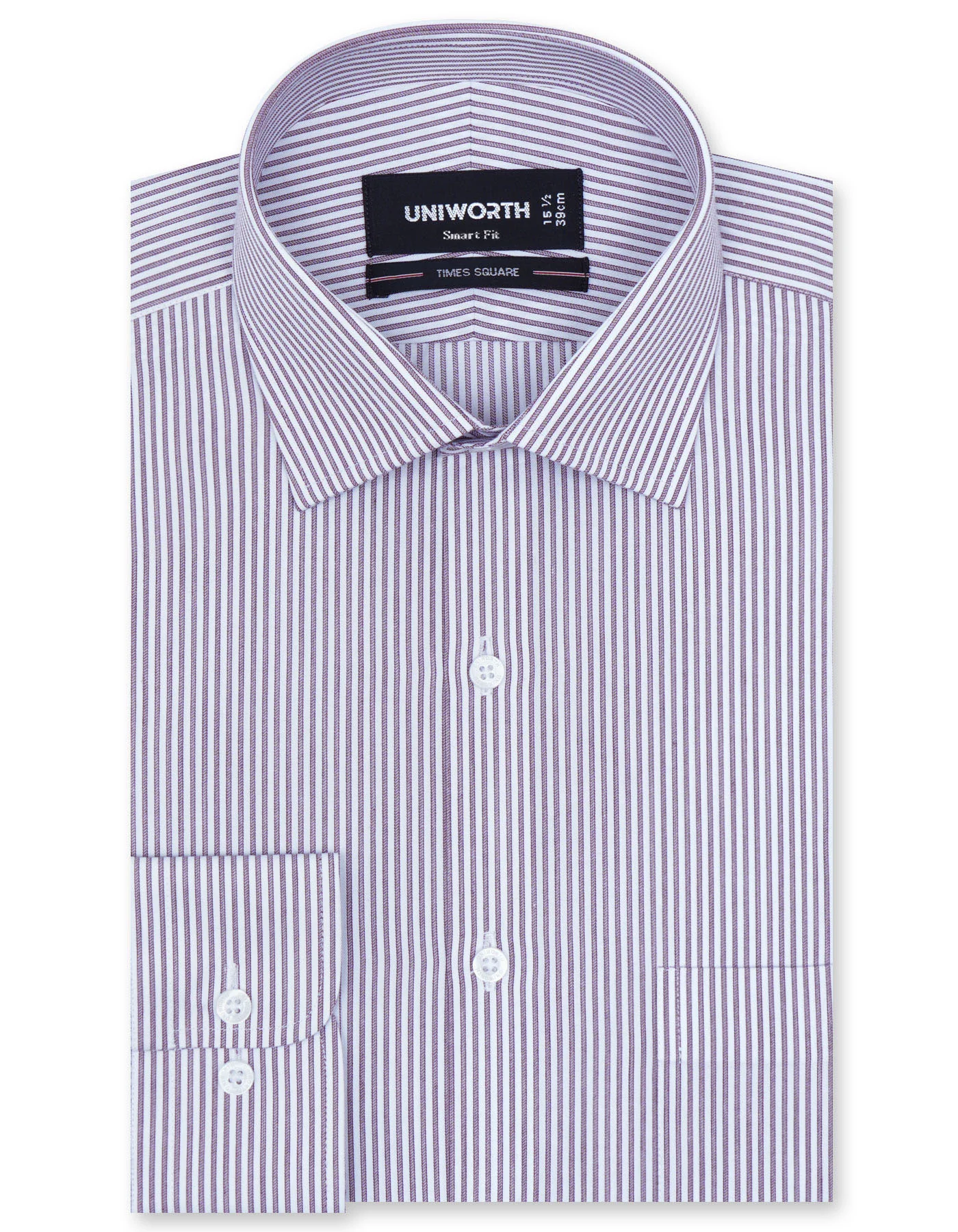 Maroon Stripe Tailored Smart Fit Shirt