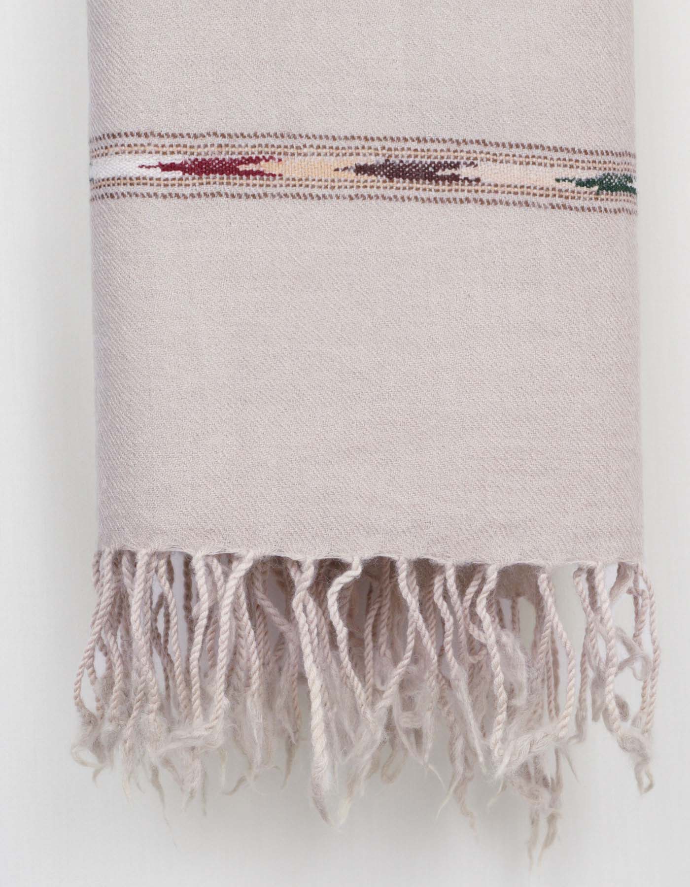 Mauve Plain 100% Wool Men Shawl - Image 4