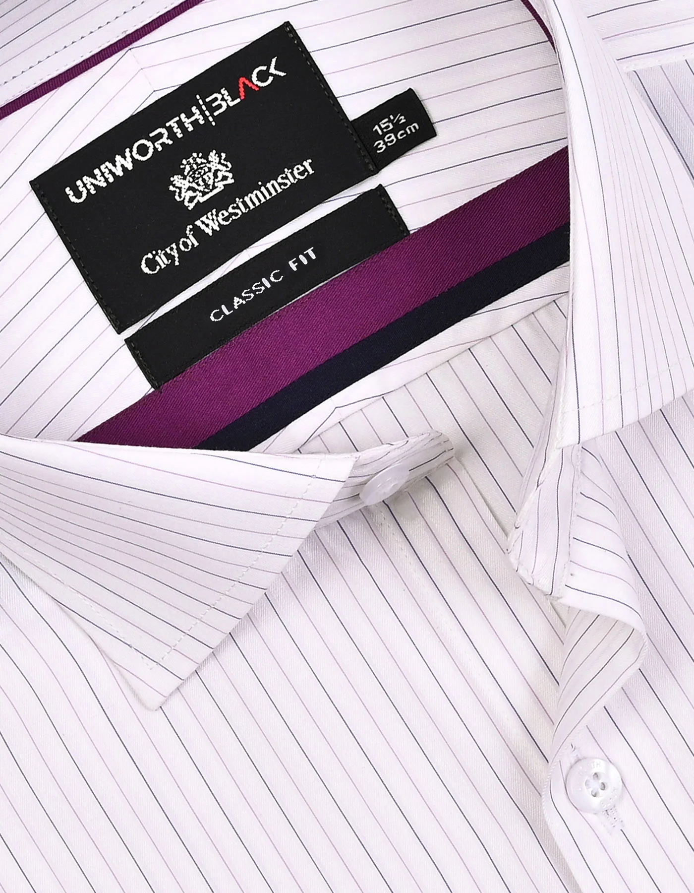 Mauve Stripe Classic Fit Shirt - Image 2