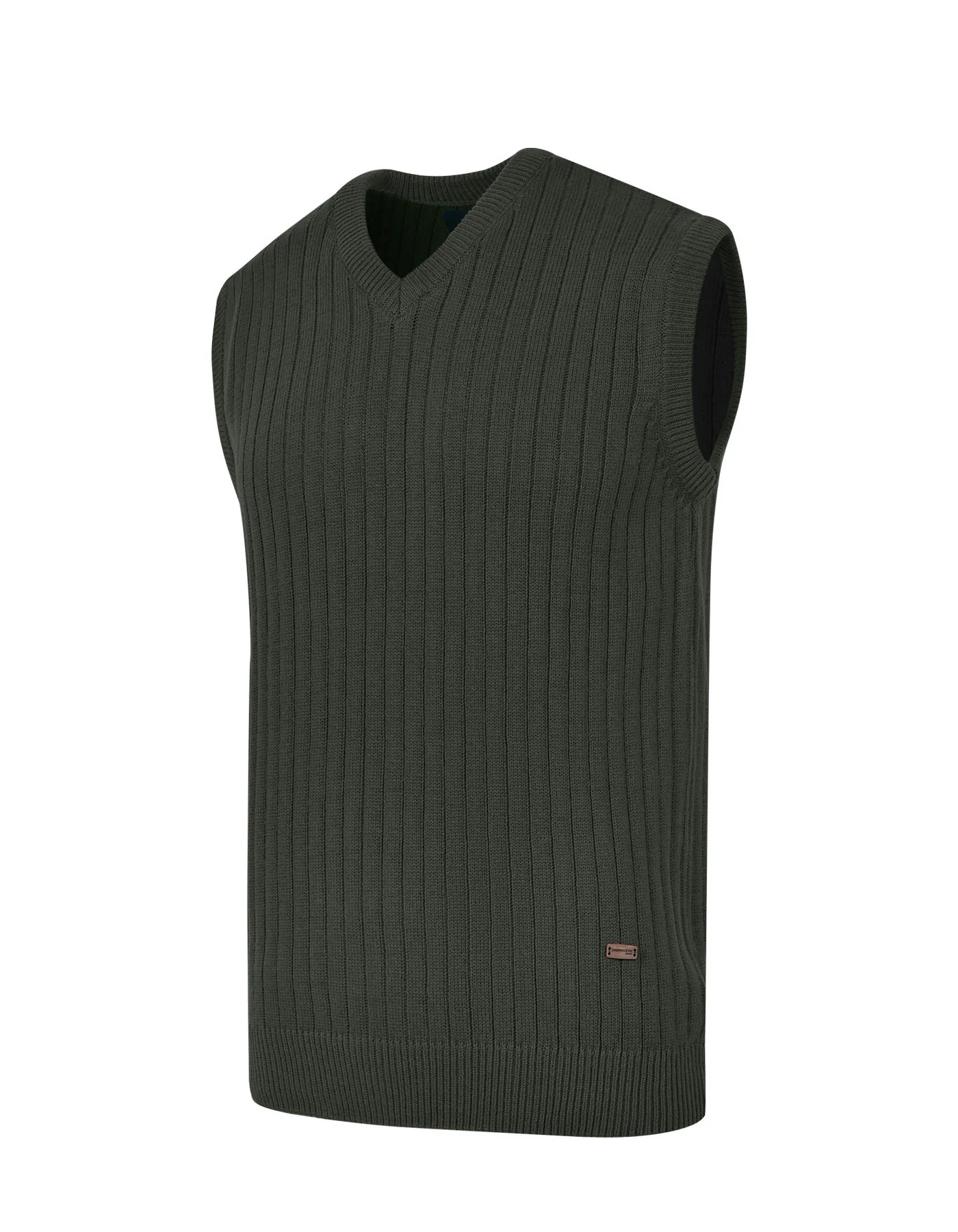 Moss Texture V-Neck Sleeveless Sweater
