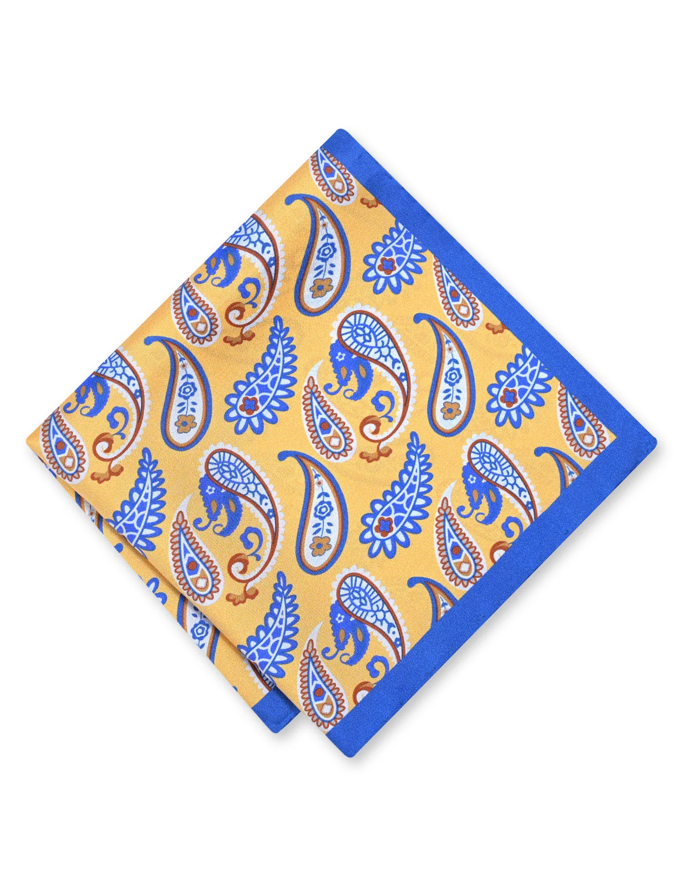 Mustard 100% Silk Pocket Square - Image 2