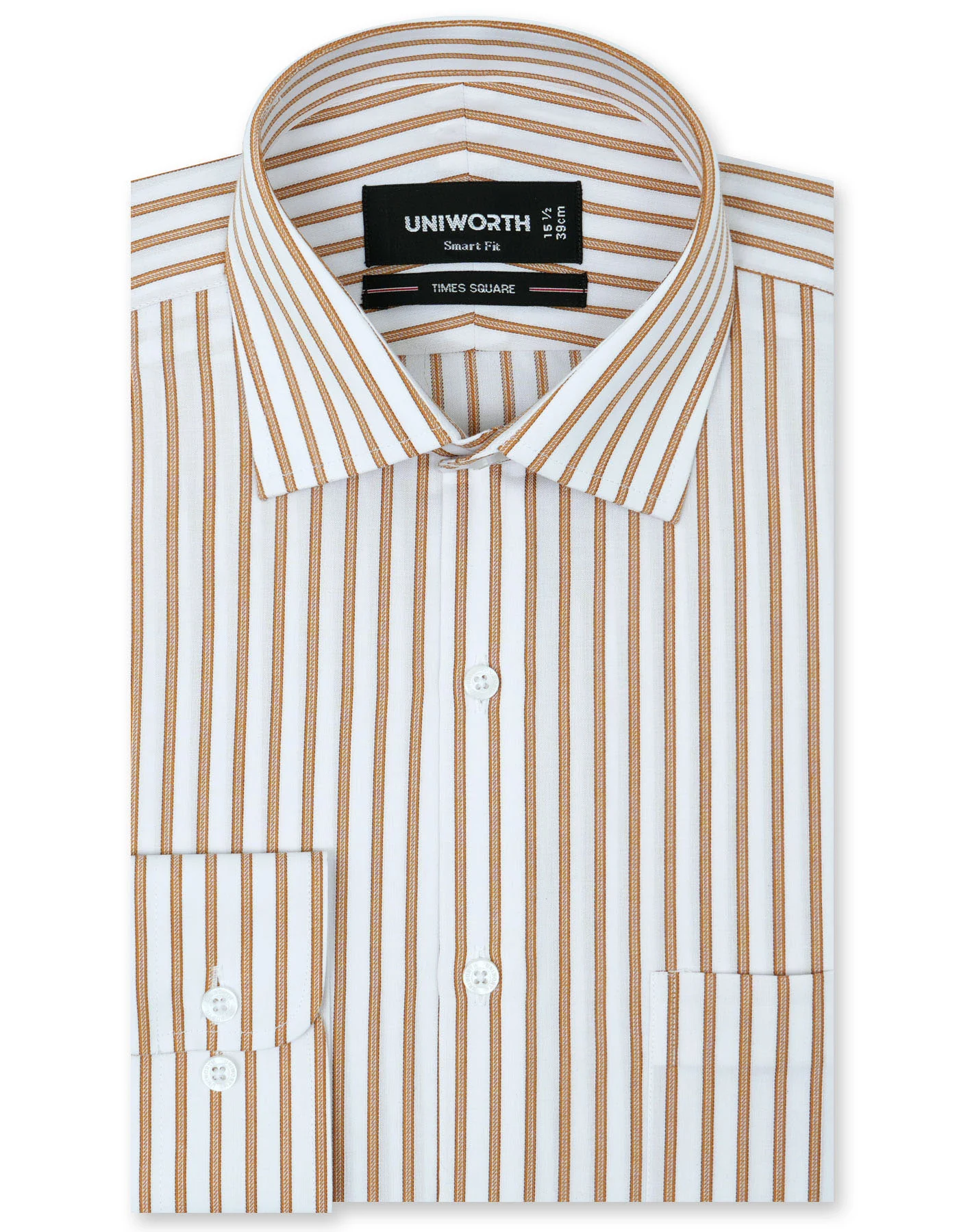 Mustard Stripe Tailored Smart Fit Shirt