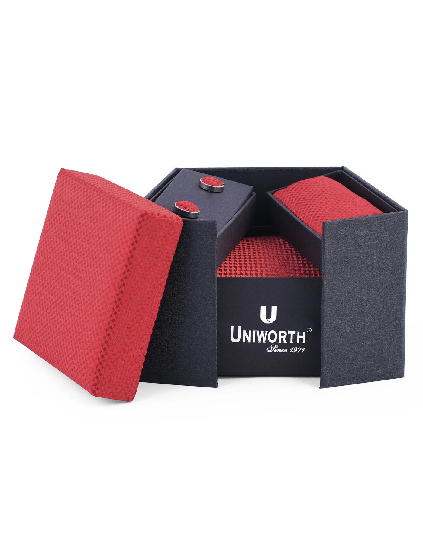 Texture Cufflink Tie Set - Image 2