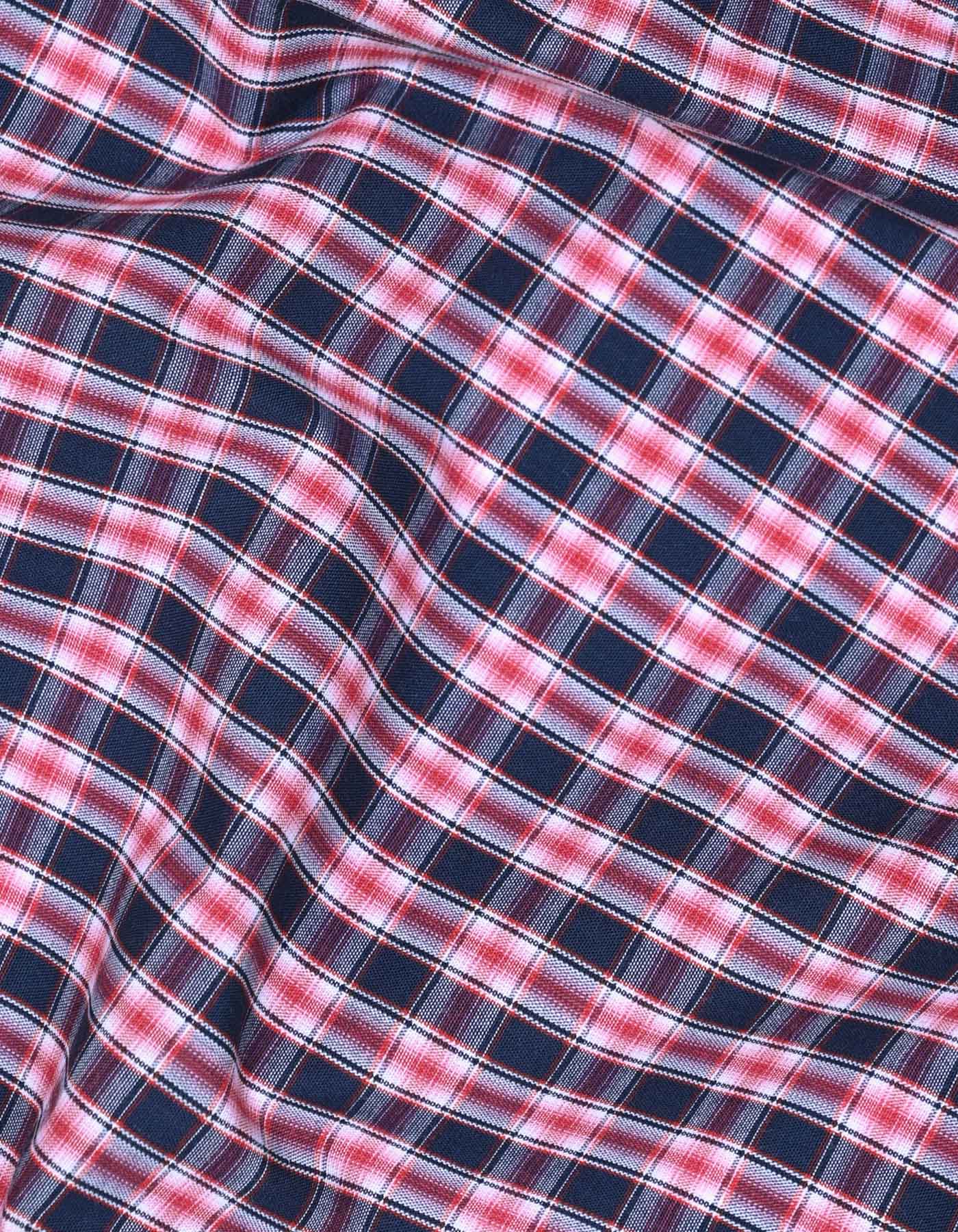 Navy Check Classic Fit Shirt - Image 4