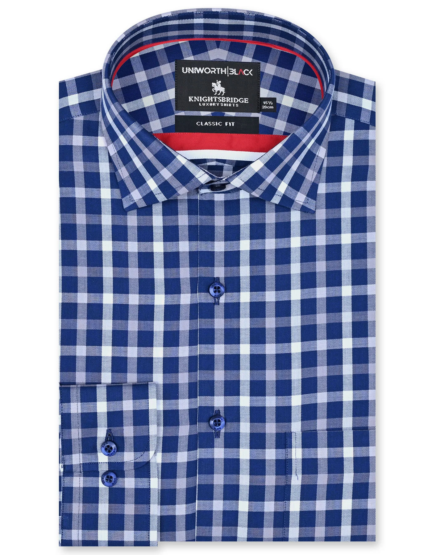 Navy Check Classic Fit Shirt