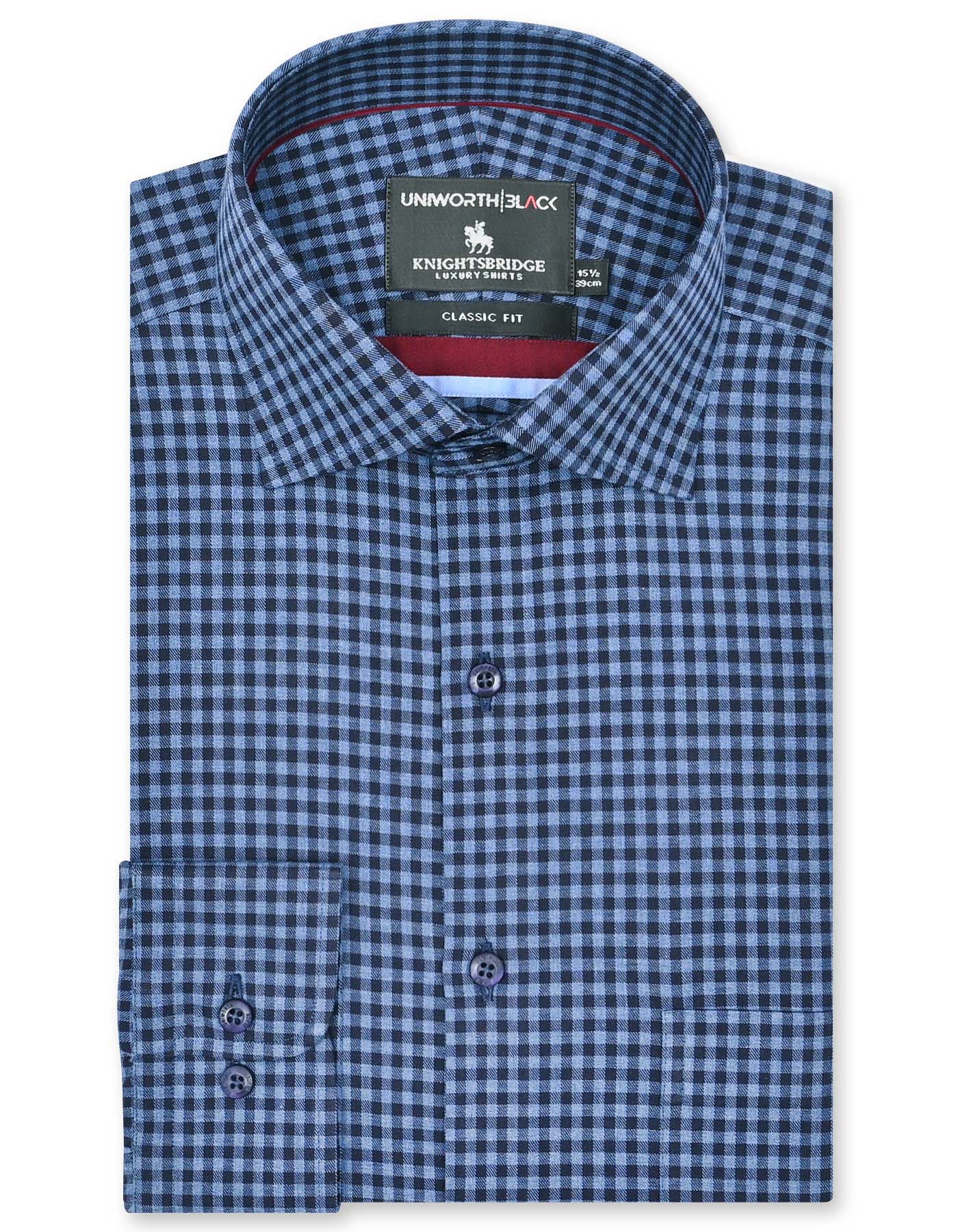 Navy Check Classic Fit Shirt