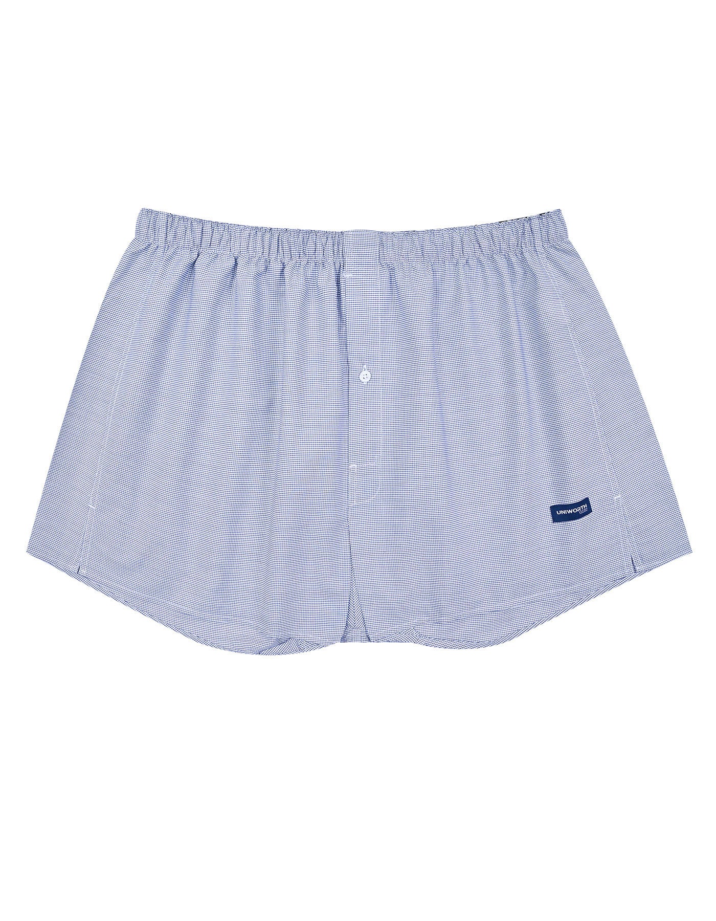 Navy Check Woven Boxer