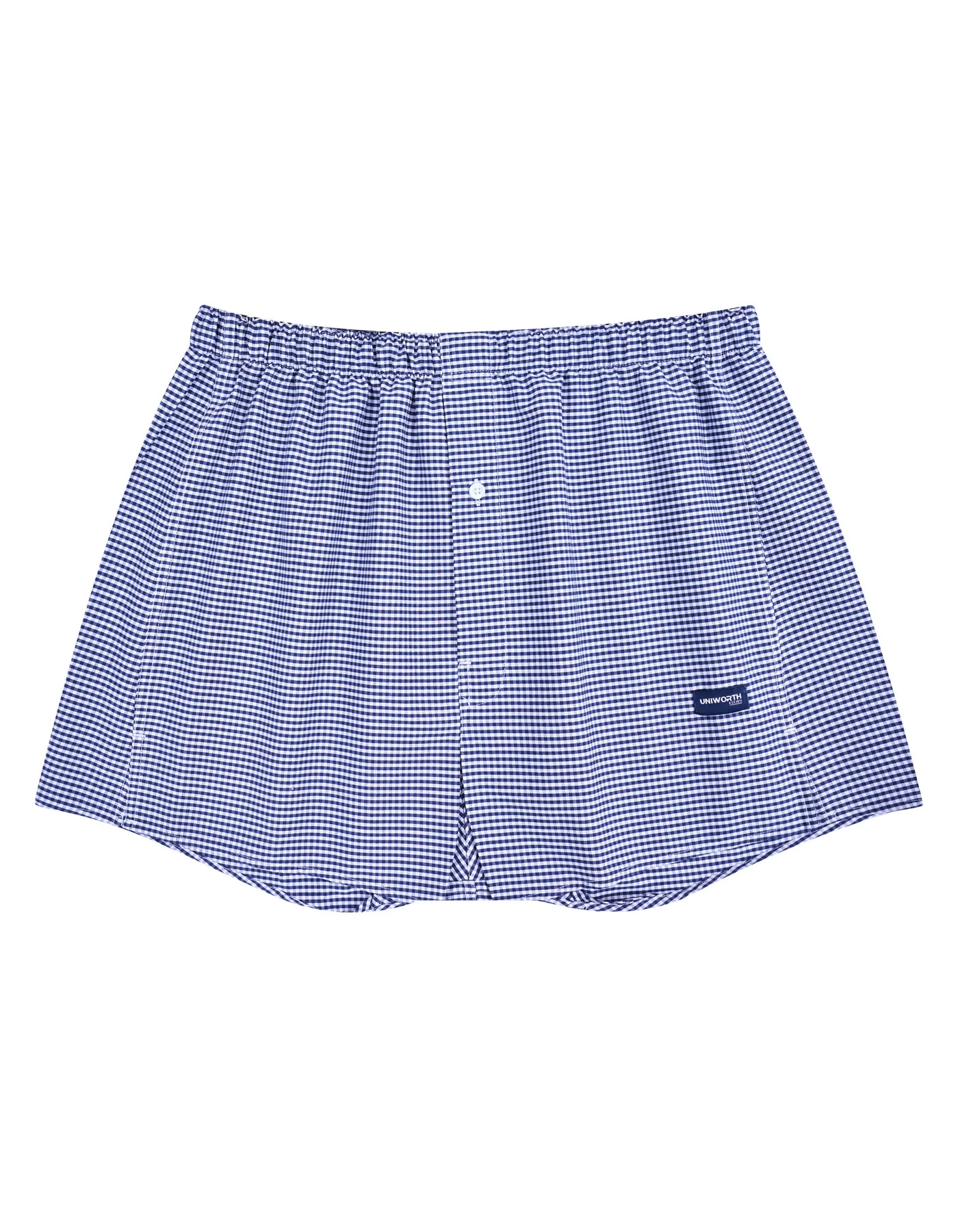 Navy Check Woven Boxer