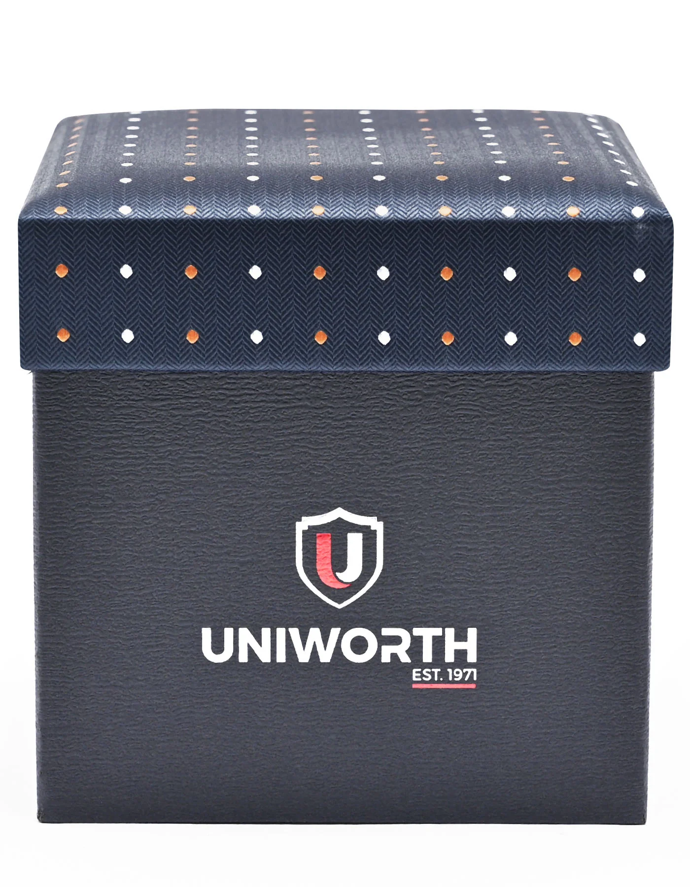 Navy Dotted Cufflink Tie Set - Image 3