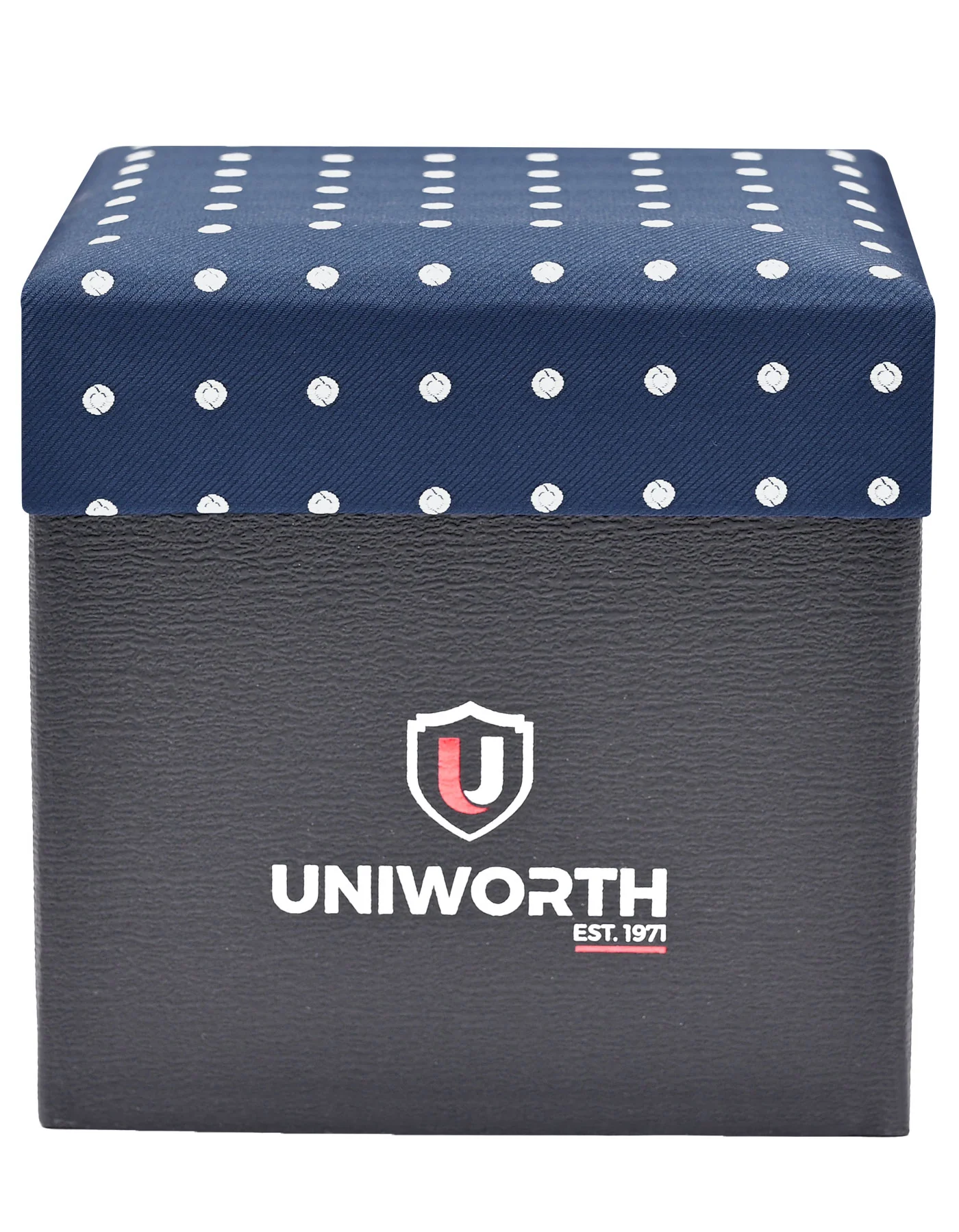 Navy Dotted Cufflink Tie Set - Image 3