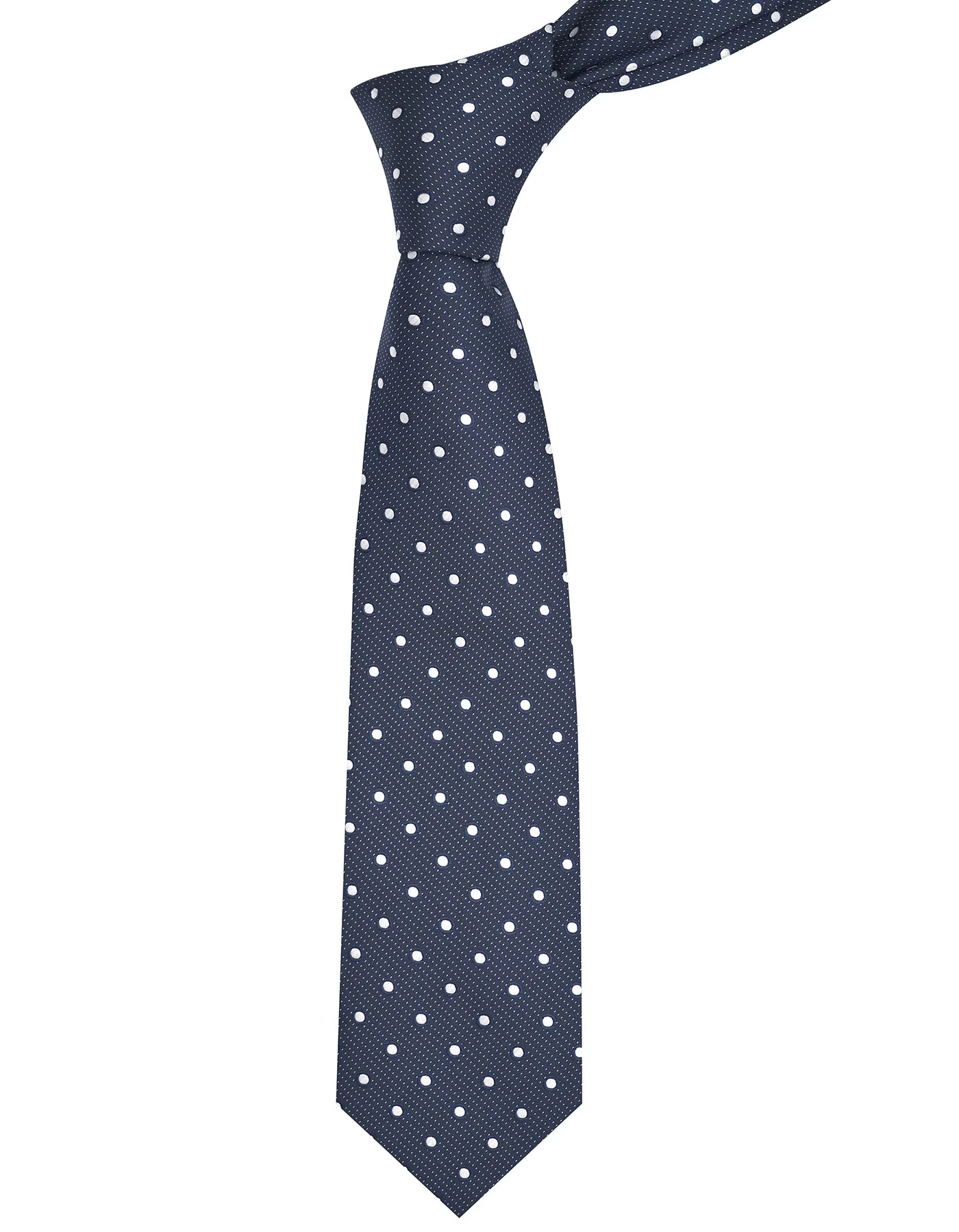 Navy Dotted Tie - Image 2