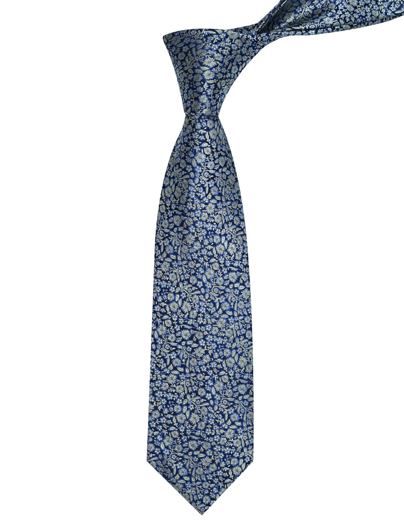 Navy Floral Tie - Image 2