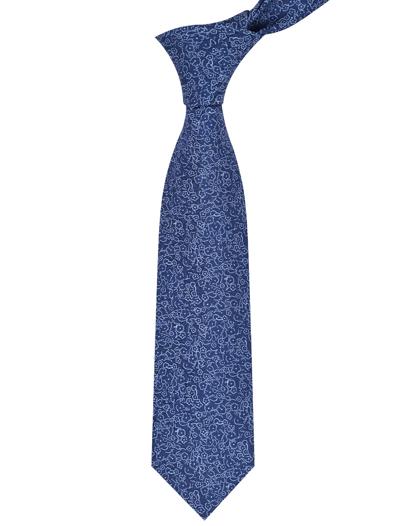 Navy Floral Tie - Image 2