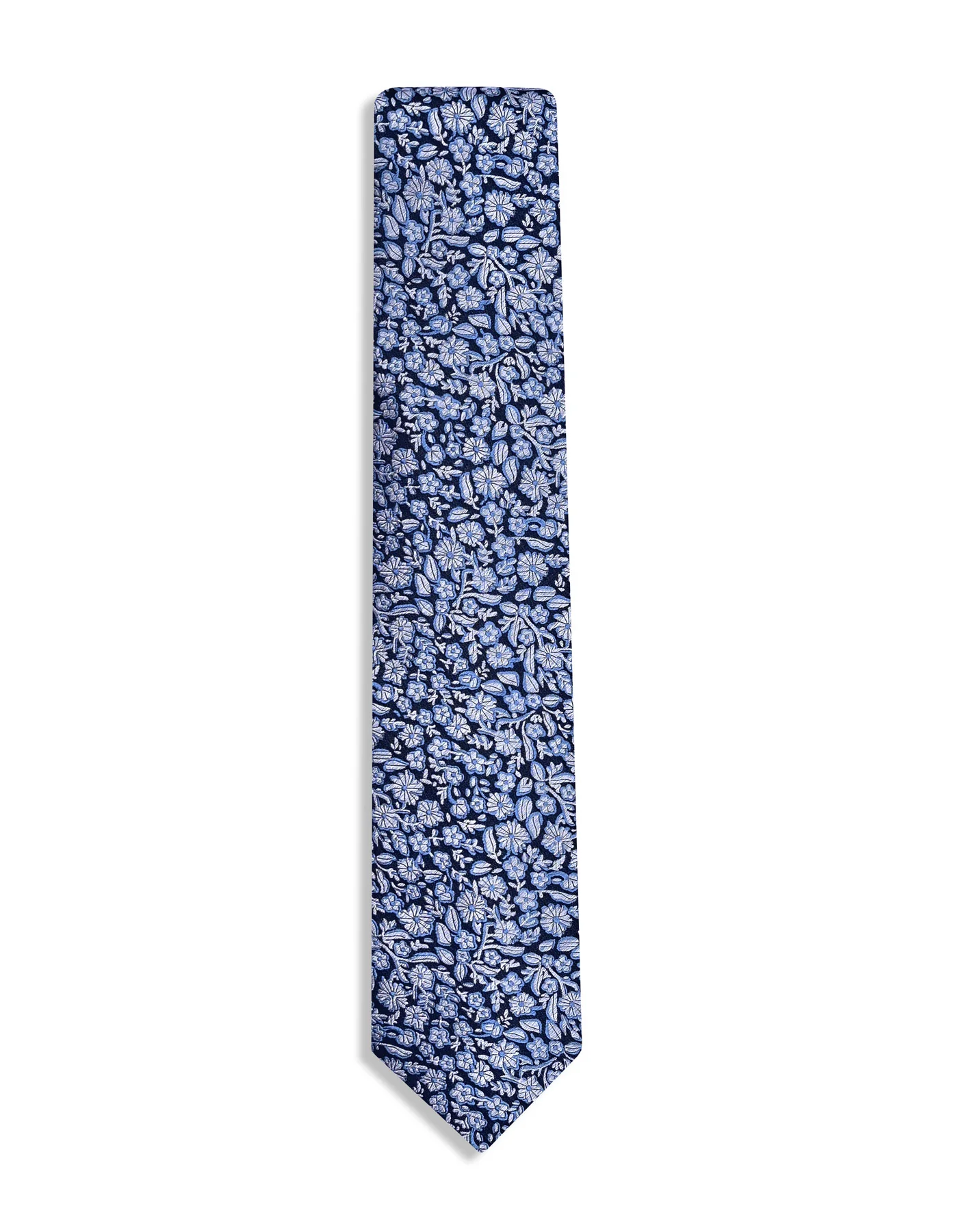 Navy Floral Tie - Image 2