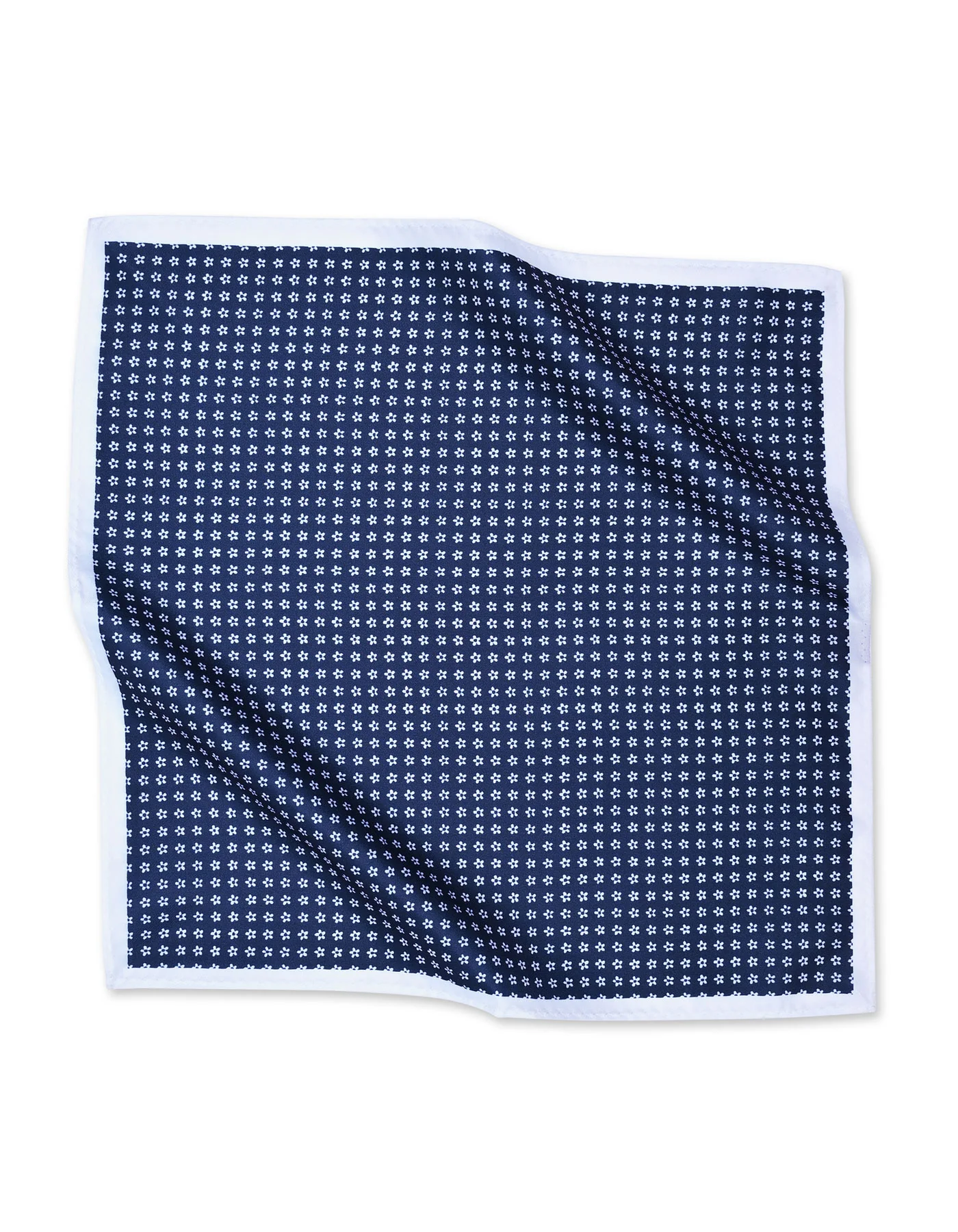 Navy Geometric Pocket Square - Image 4