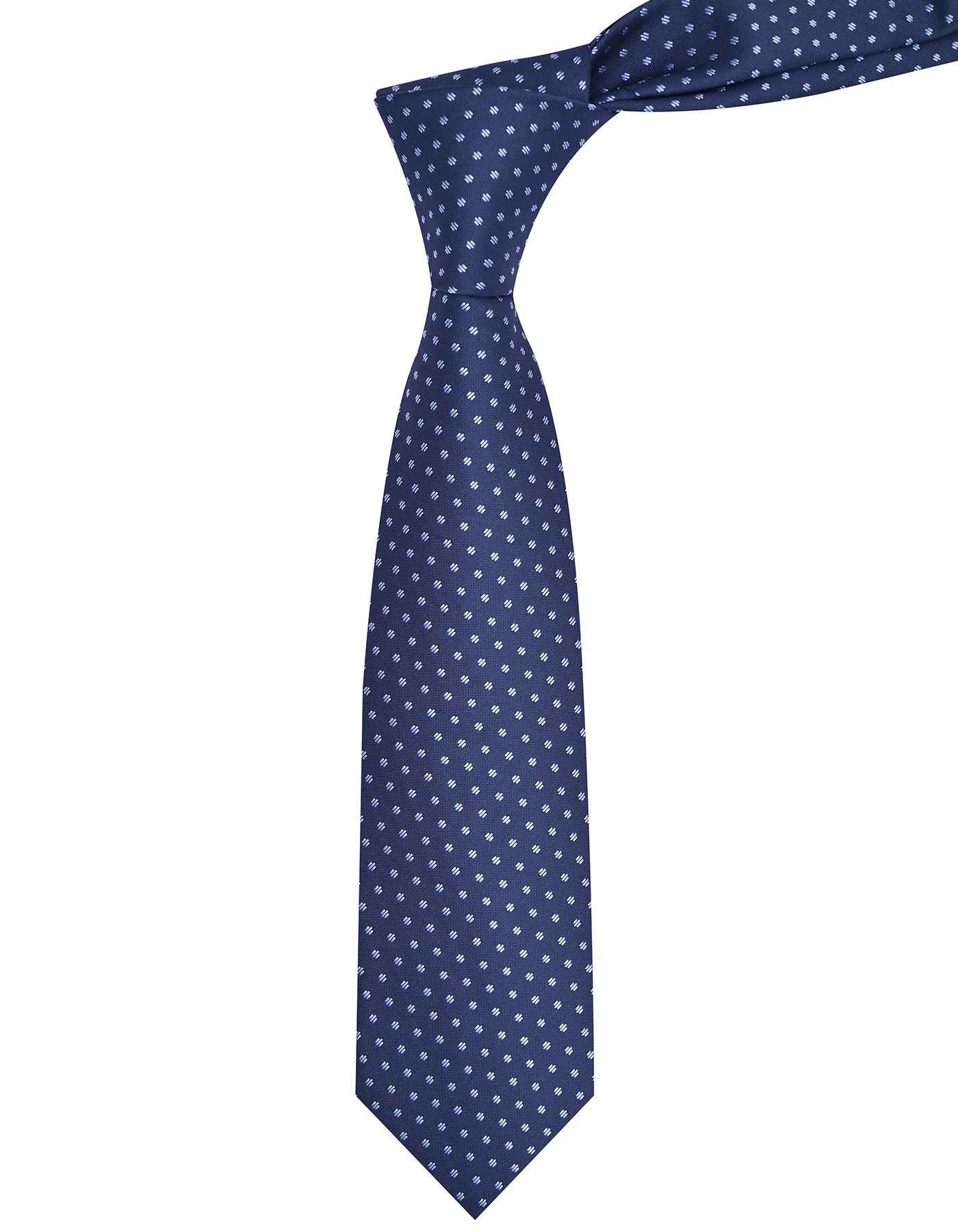 Navy Geometric Tie - Image 2