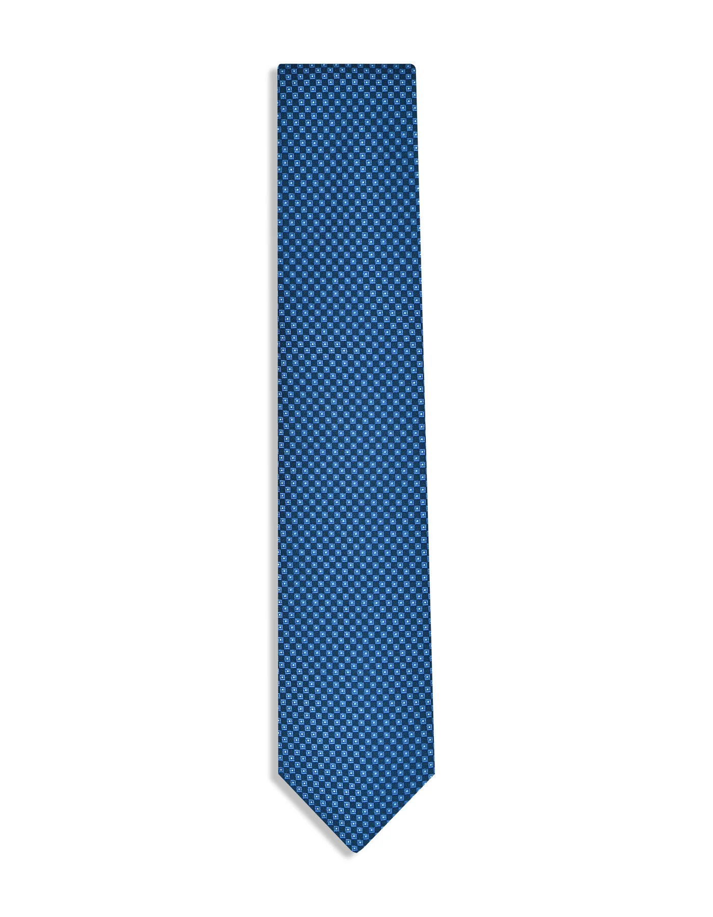 Navy Geometric Tie - Image 2
