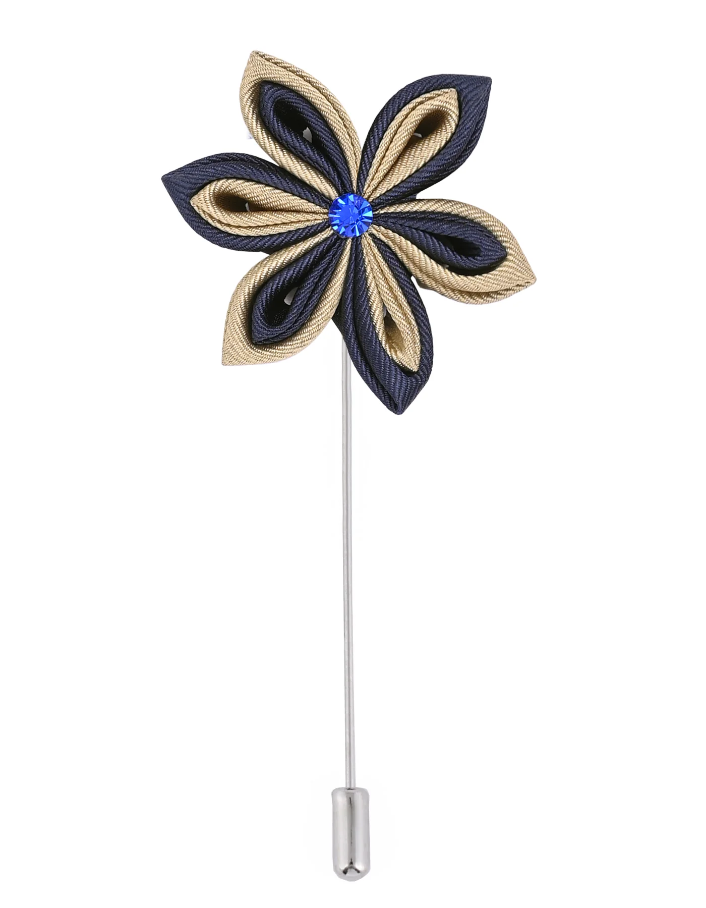 Navy/Olive Floral Stick Coat Lapel Pin
