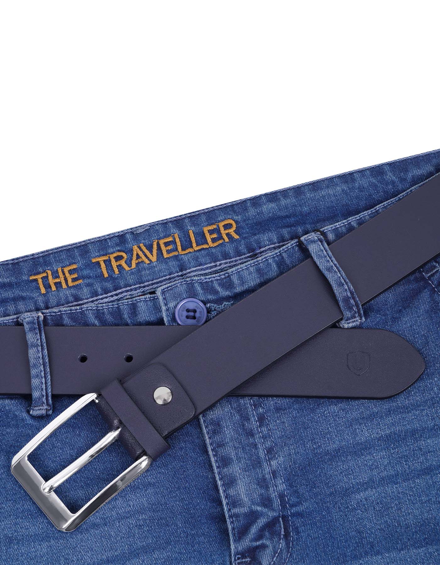 Navy Plain Casual Belt - Image 3