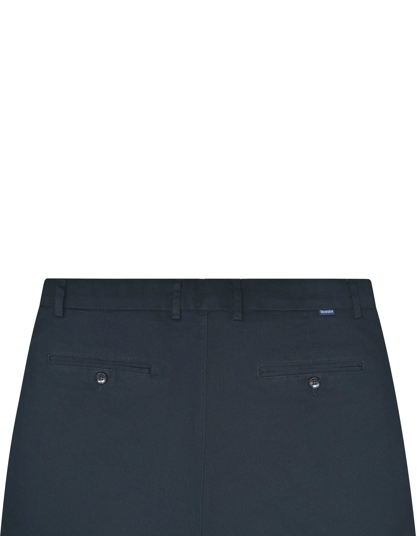Navy Plain Classic Fit Cotton Trouser - Image 3