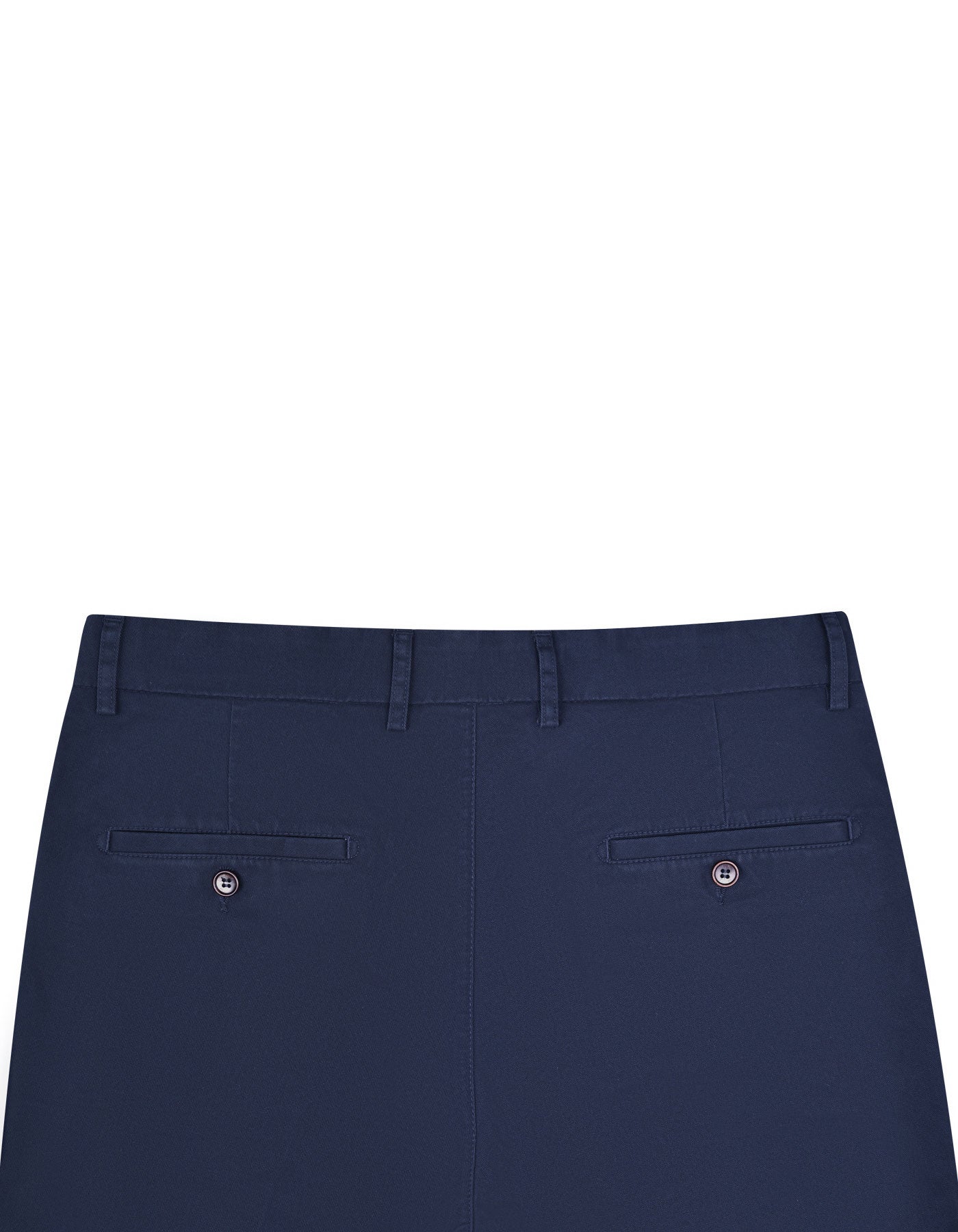 Navy Plain Classic Fit Cotton Trouser - Image 3