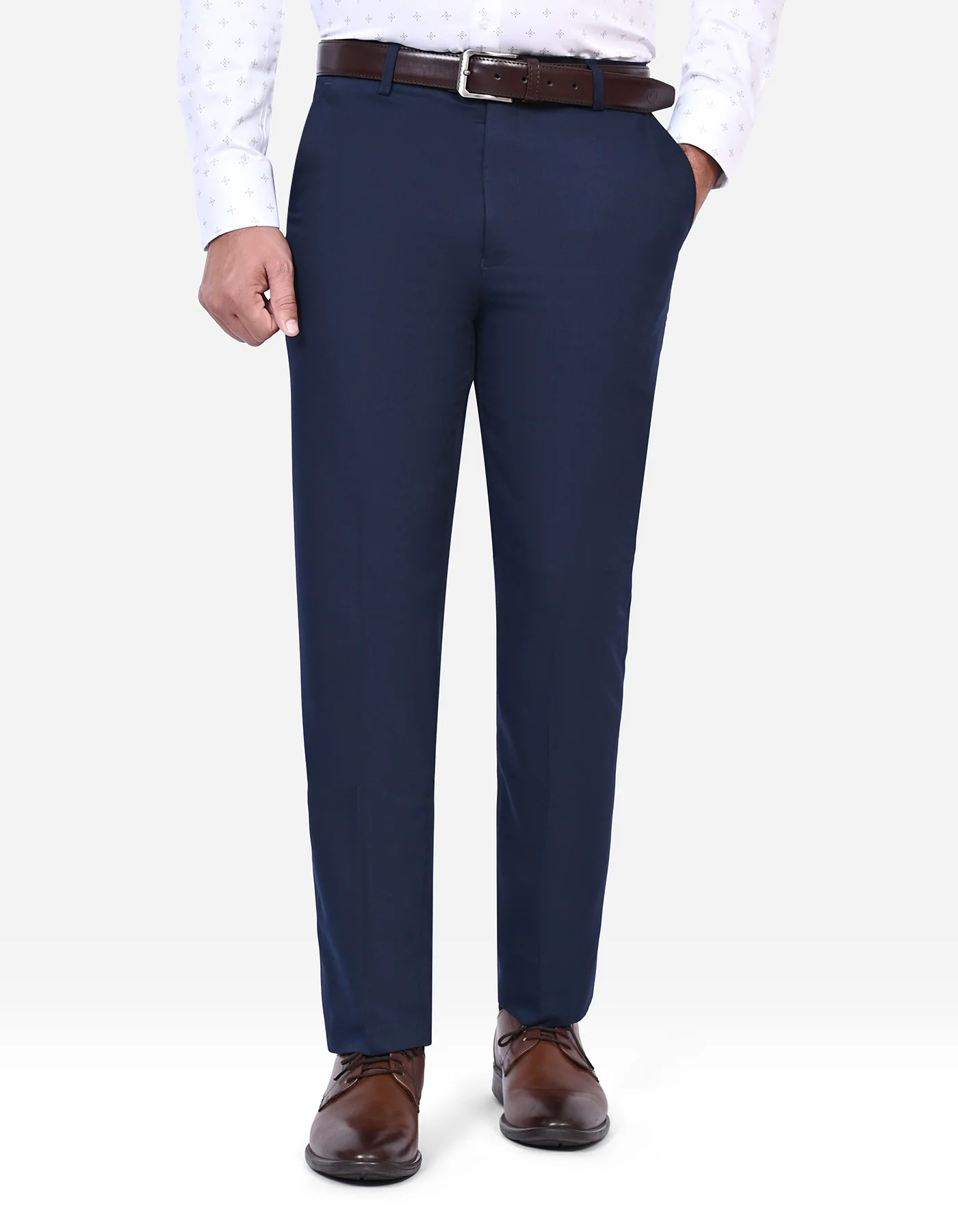 Navy Plain Classic Fit Formal Trouser
