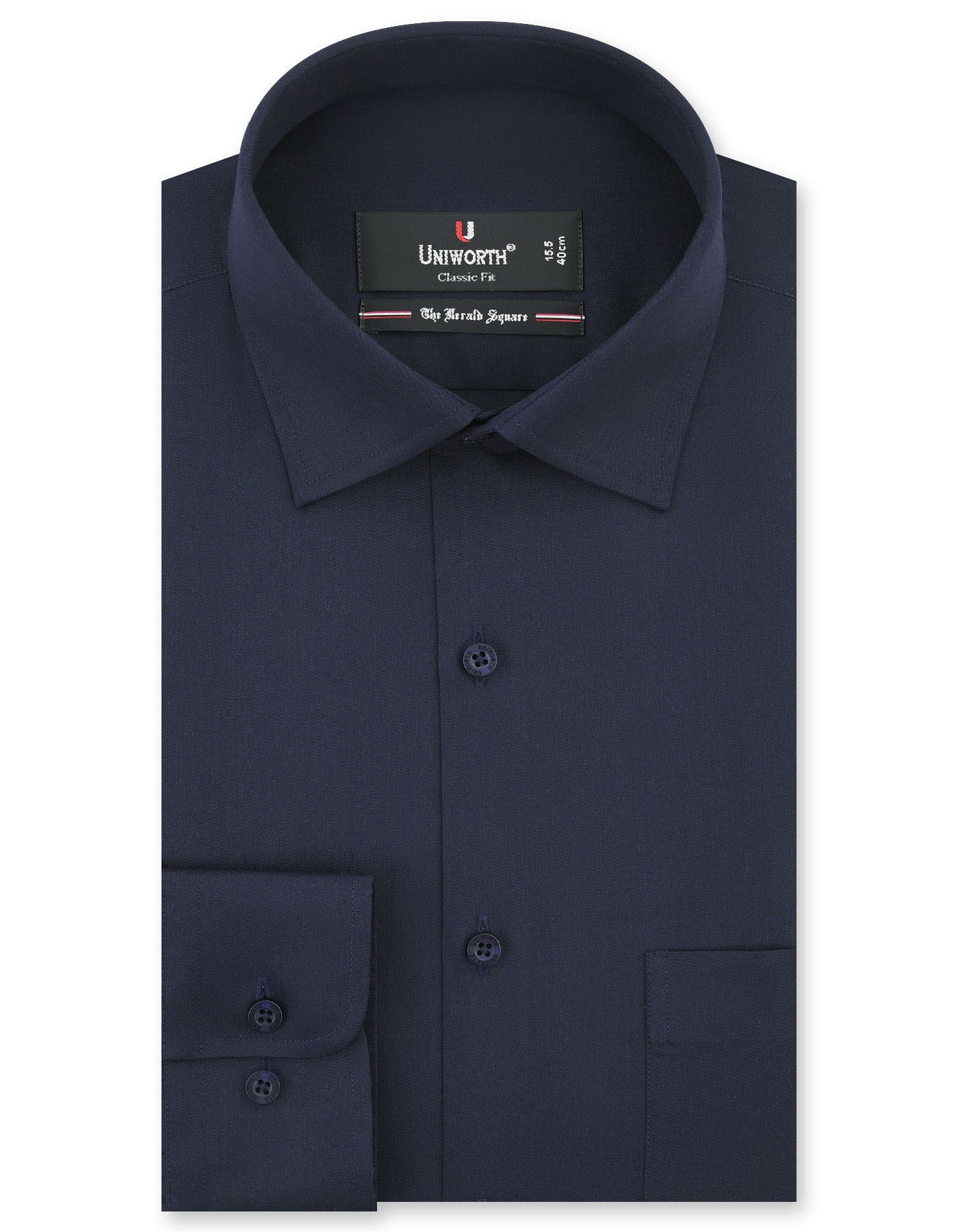 Navy Plain Classic Fit Shirt
